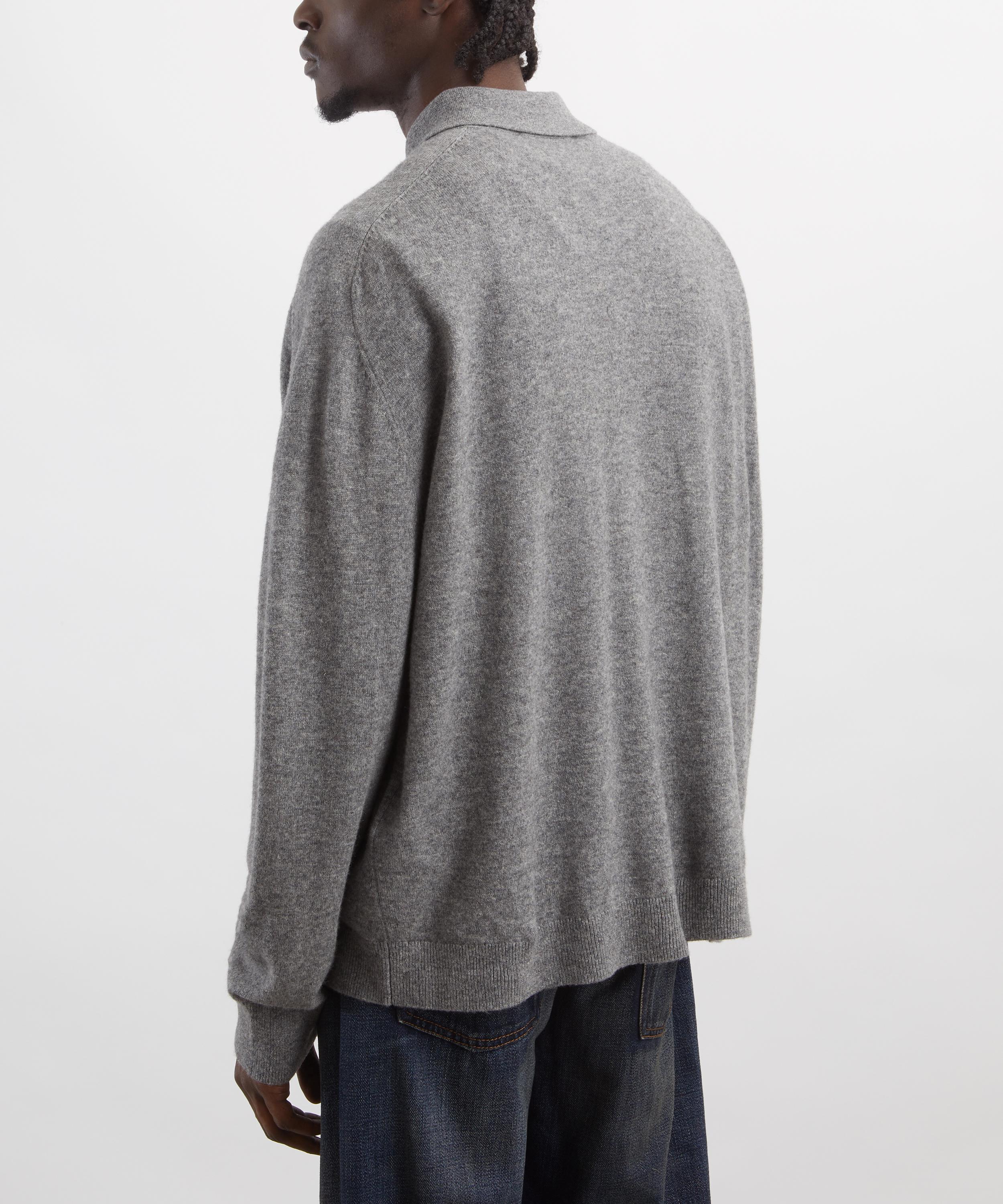 Acne Studios - Dark Grey Knit Polo&nbsp; image number 3