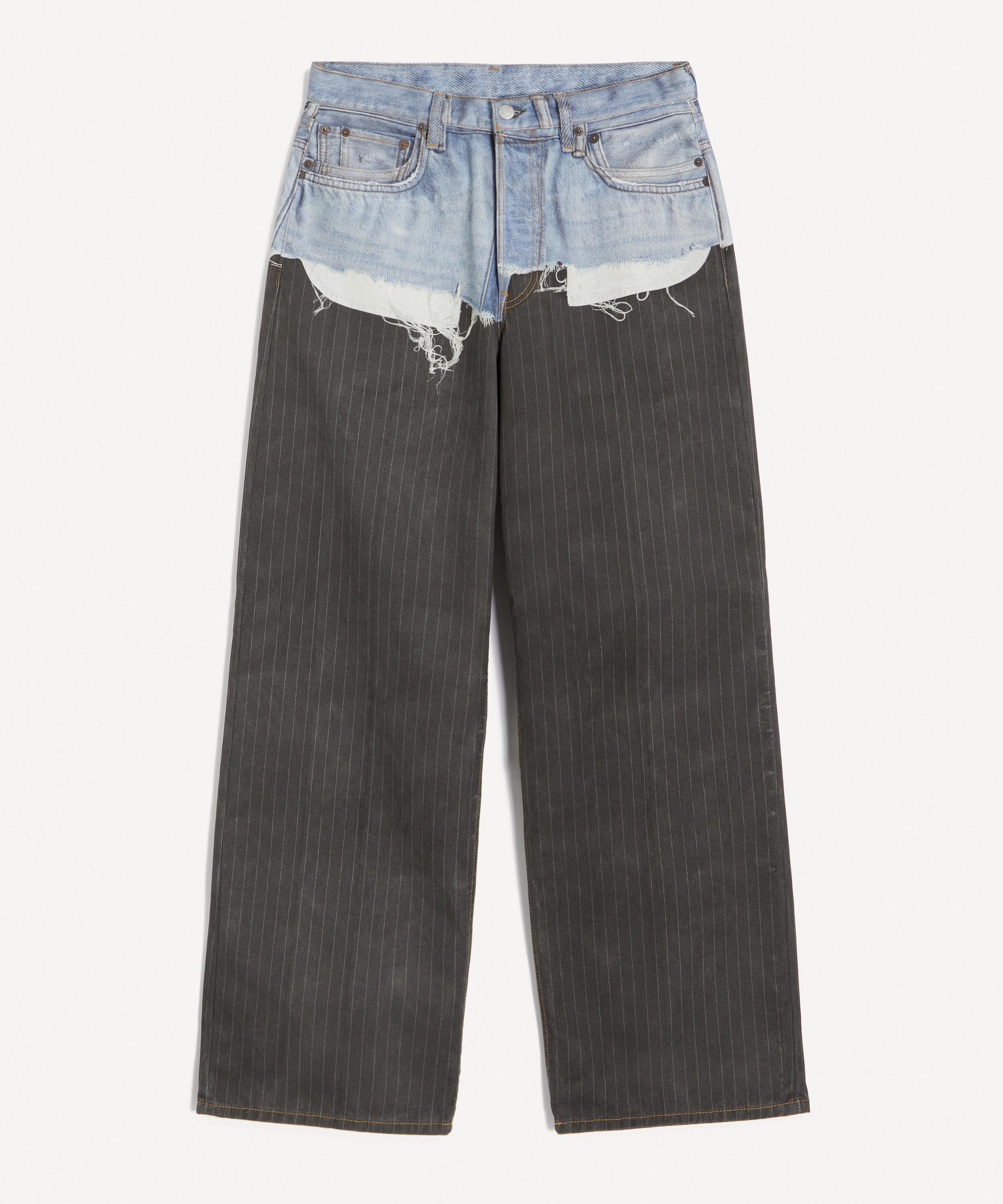 Acne Studios - Pinstripe Trompe L&rsquo;Oeil Denim Trousers
