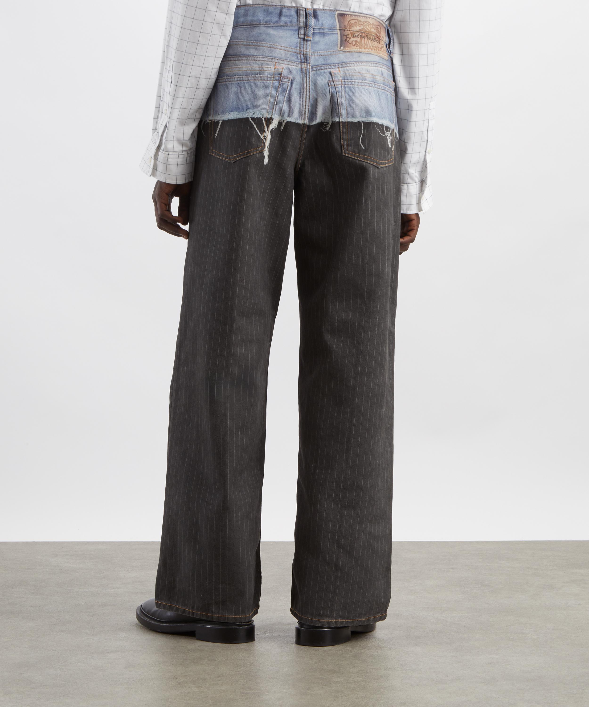 Acne Studios - Pinstripe Trompe L&rsquo;Oeil Denim Trousers image number 3
