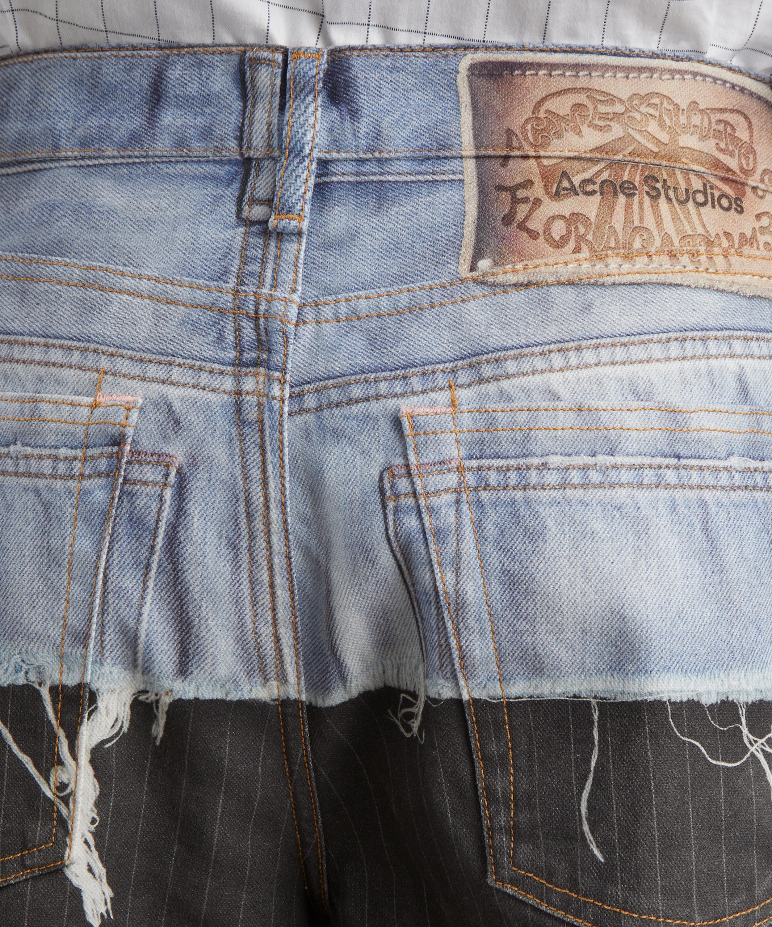 Acne Studios - Pinstripe Trompe L&rsquo;Oeil Denim Trousers image number 4