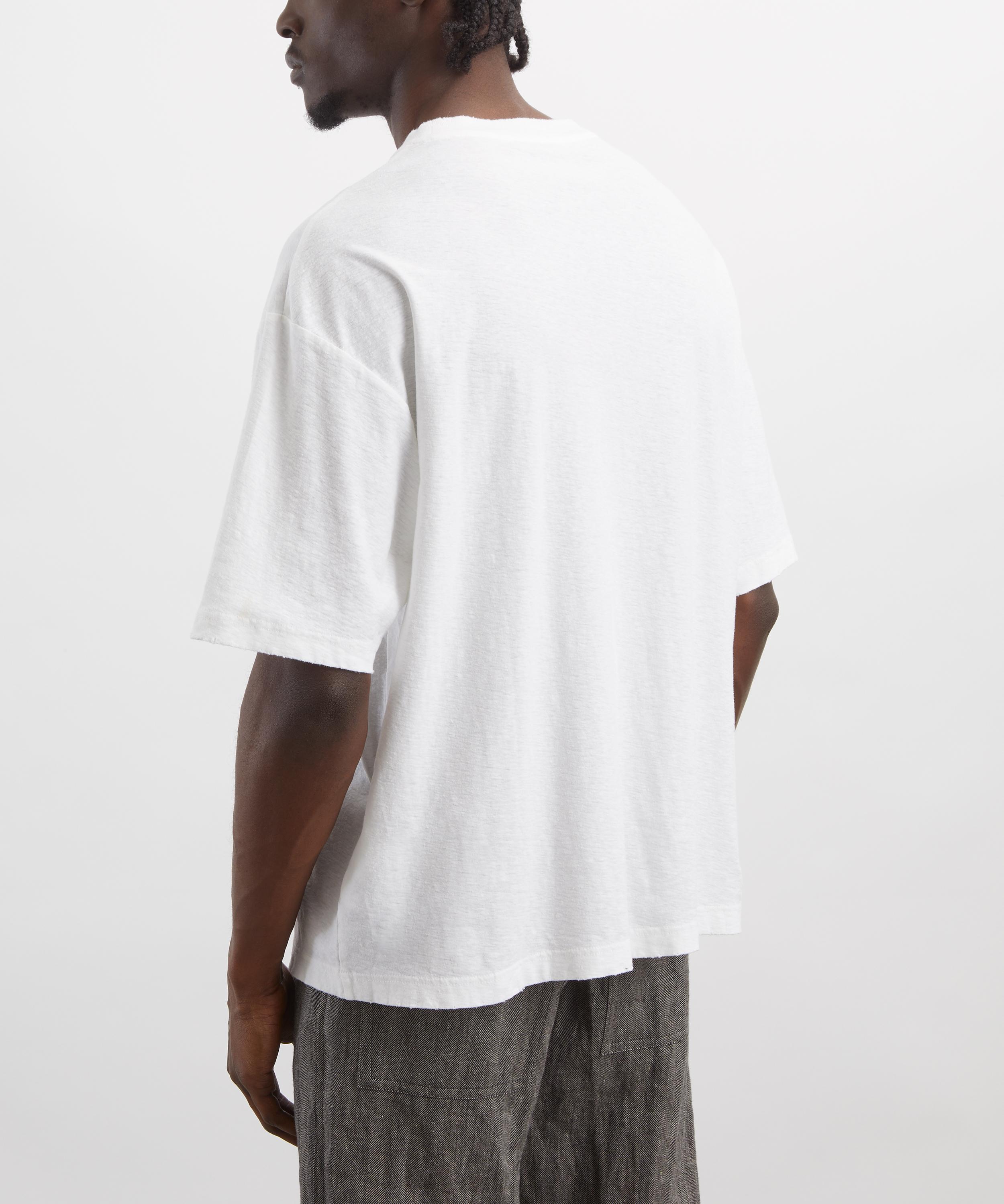 Acne Studios - Off-White Short-Sleeve 1996 Logo Pocket T-Shirt image number 3