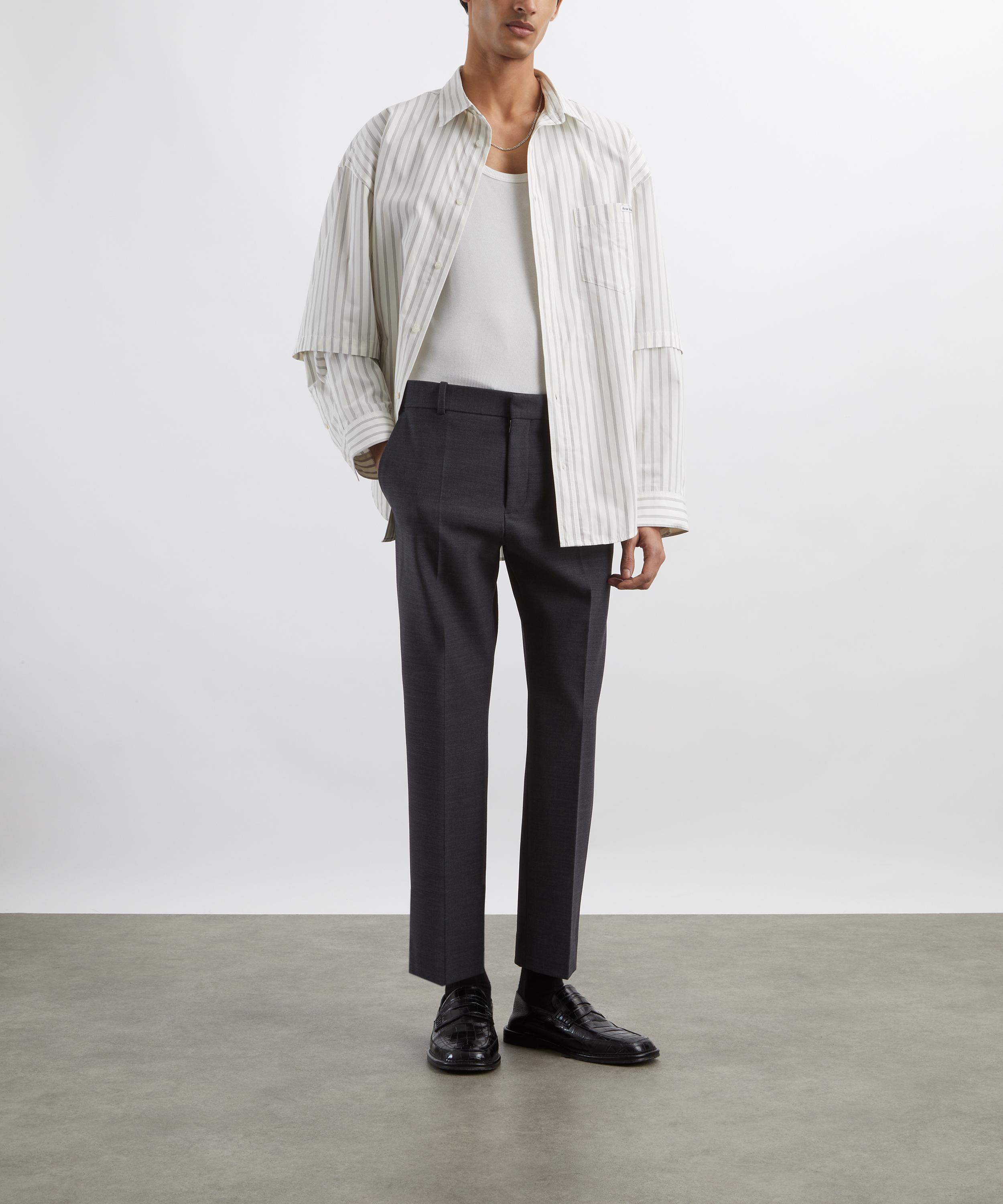 Acne Studios - Slate Grey Stretch-Wool Trousers image number 1