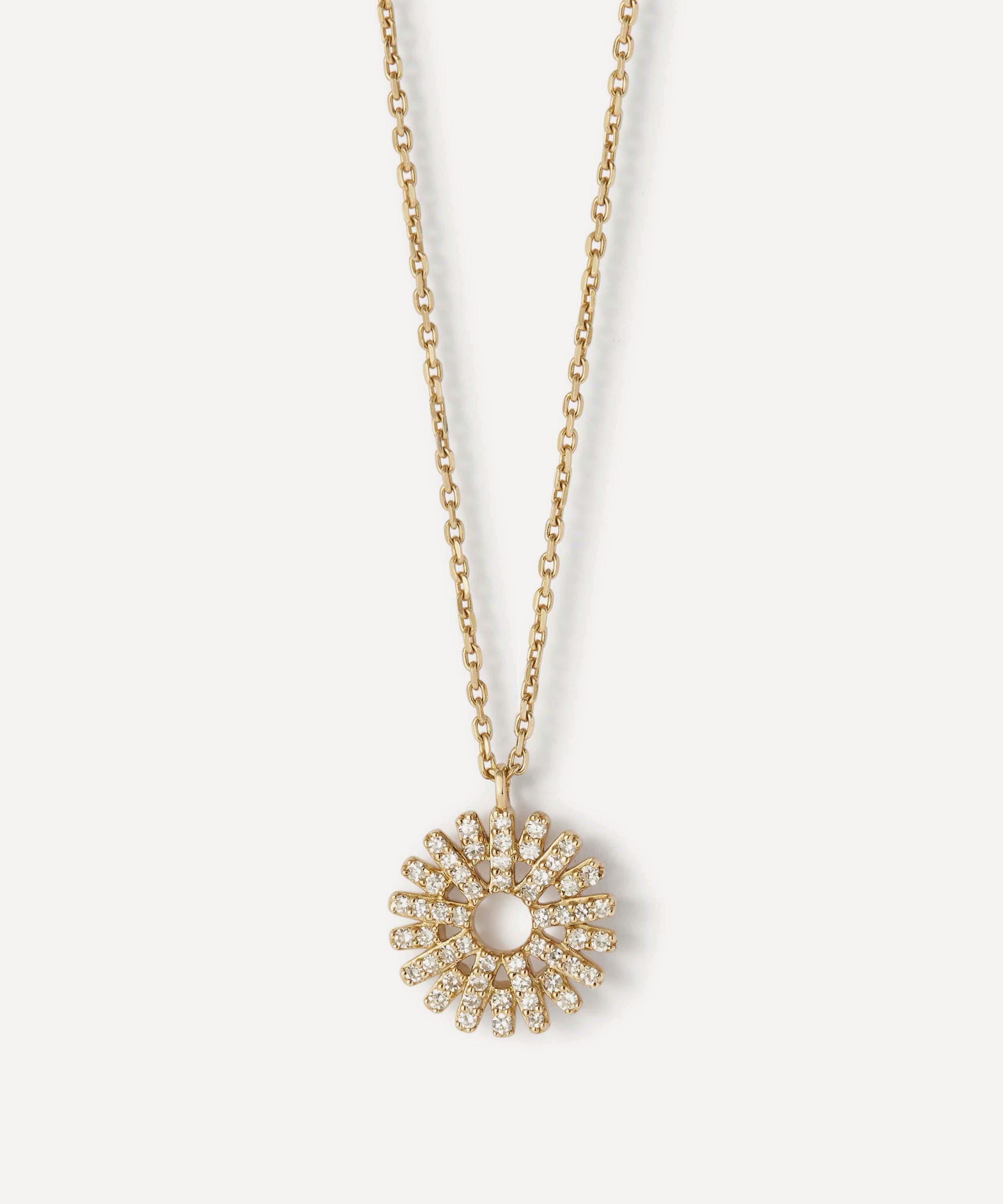 Astley Clarke - 14ct Gold Rising Sun Pendant Necklace