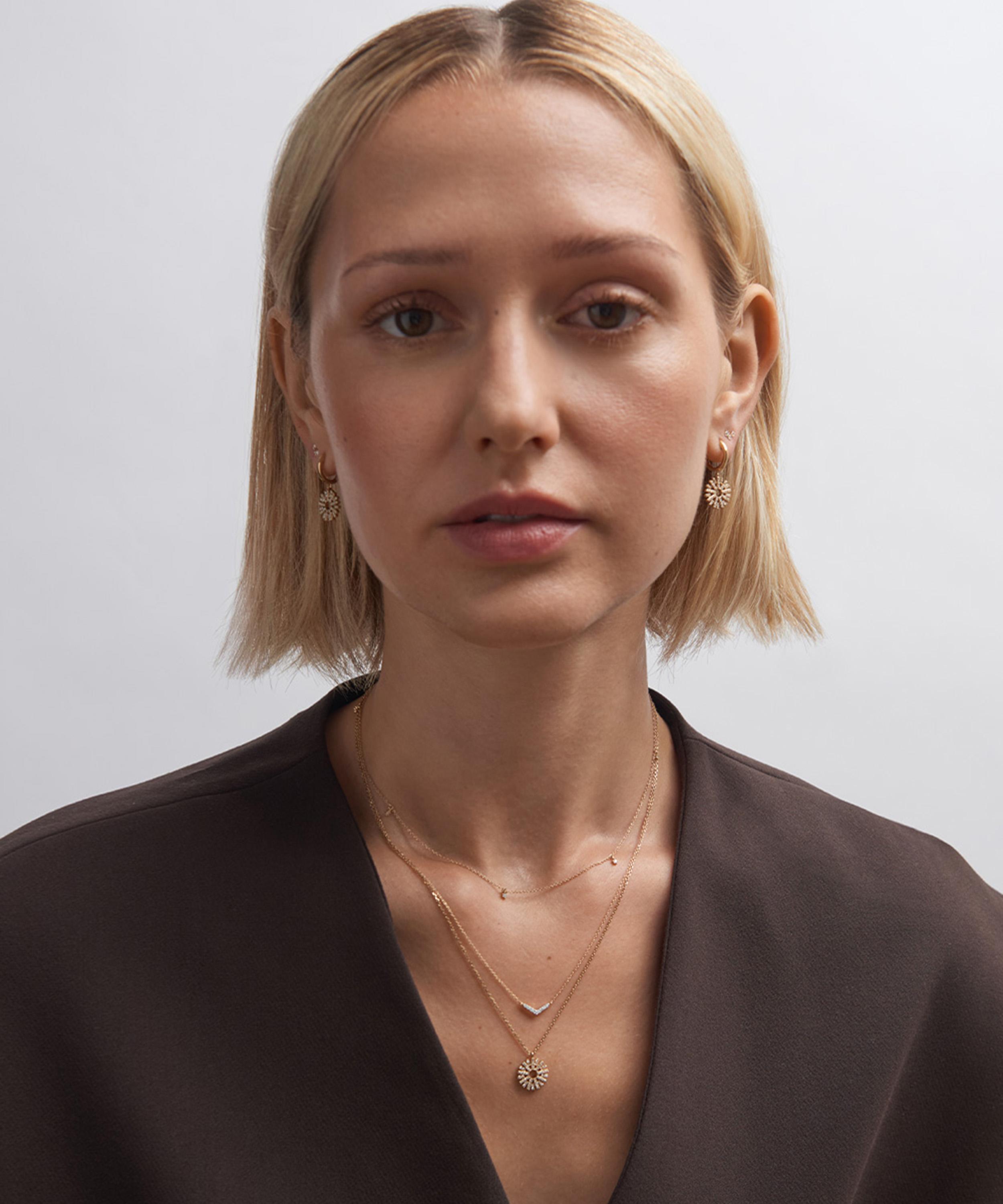 Astley Clarke - 14ct Gold Rising Sun Pendant Necklace image number 1