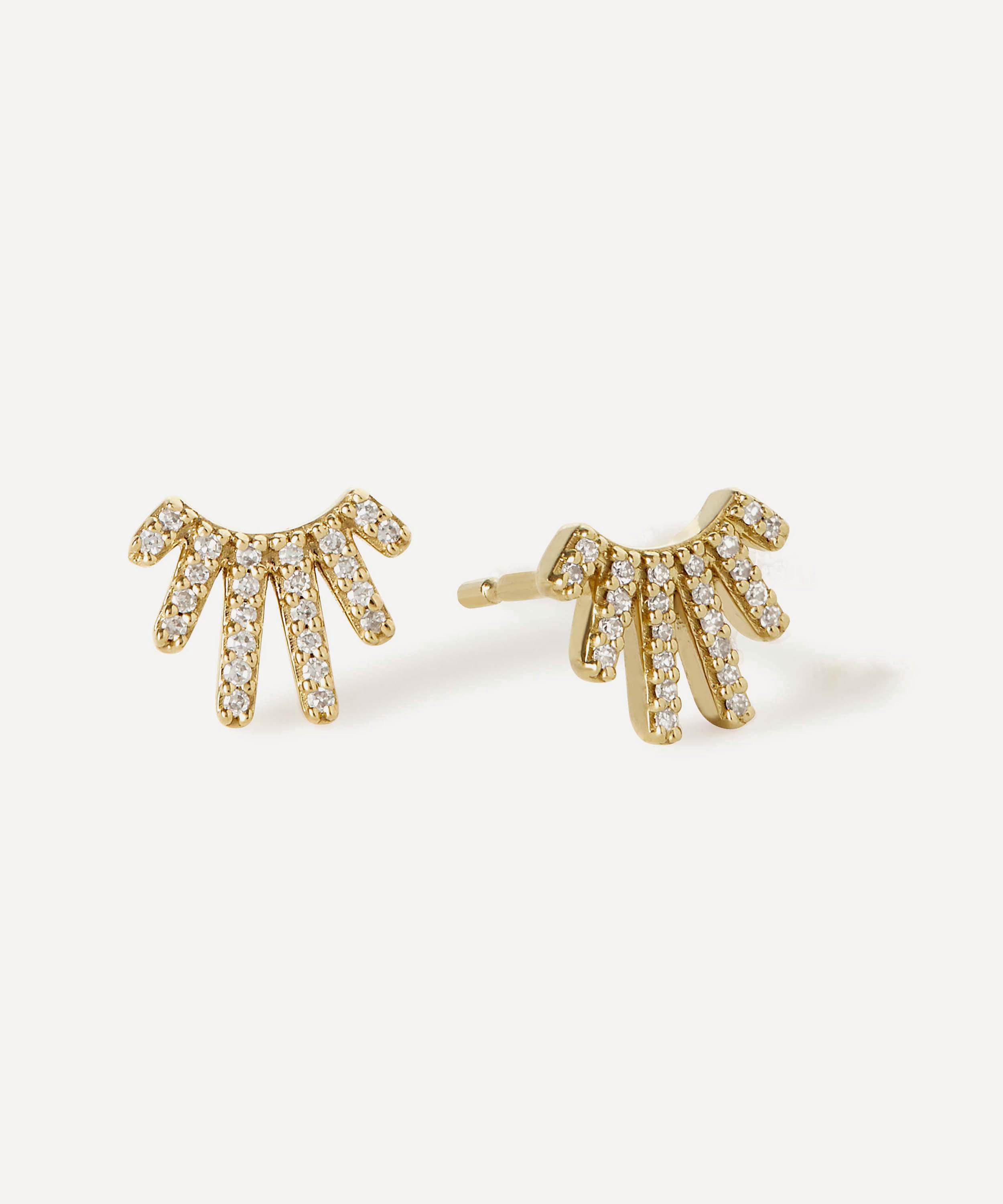 Astley Clarke - 14ct Gold Rising Sun Stud Earrings