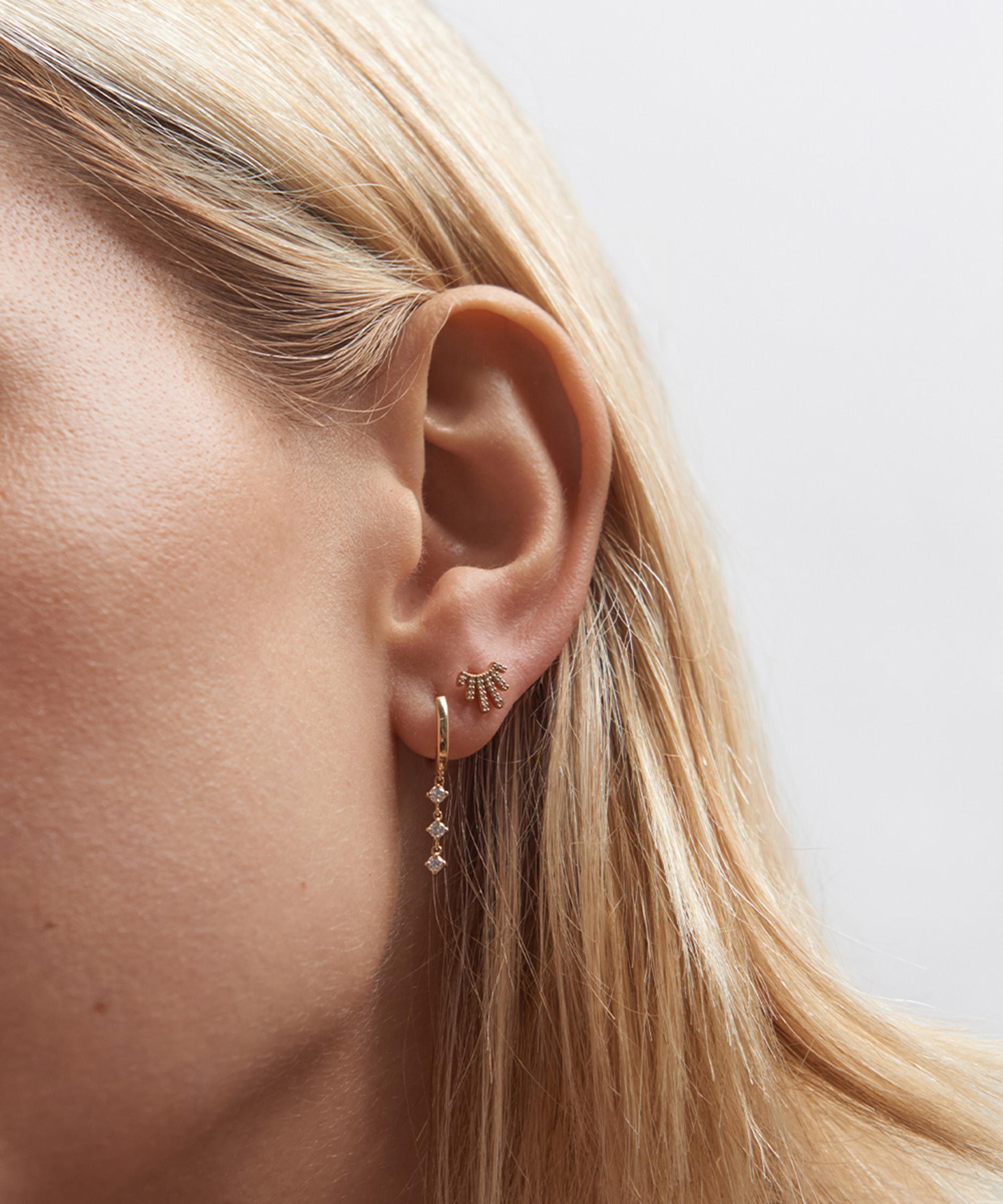 Astley Clarke - 14ct Gold Rising Sun Stud Earrings image number 1