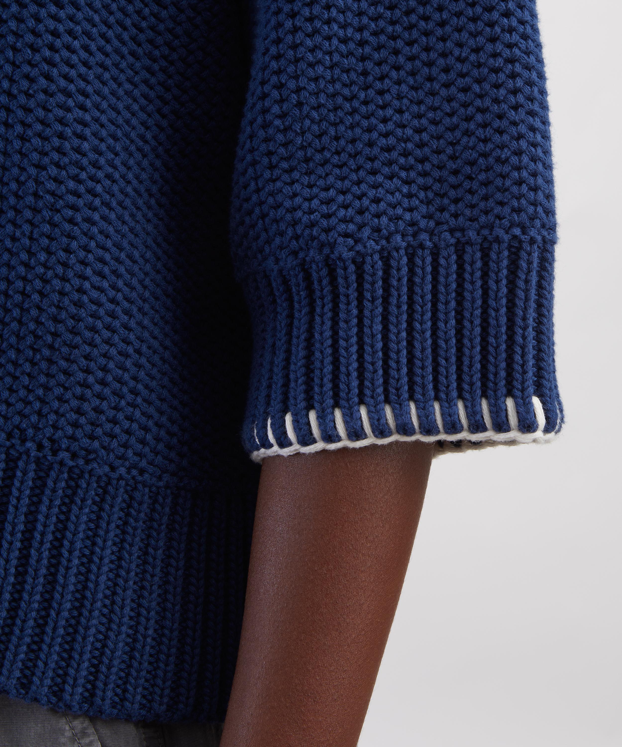 YMC - Kwai Blue Cotton Short-Sleeve Cardigan image number 4