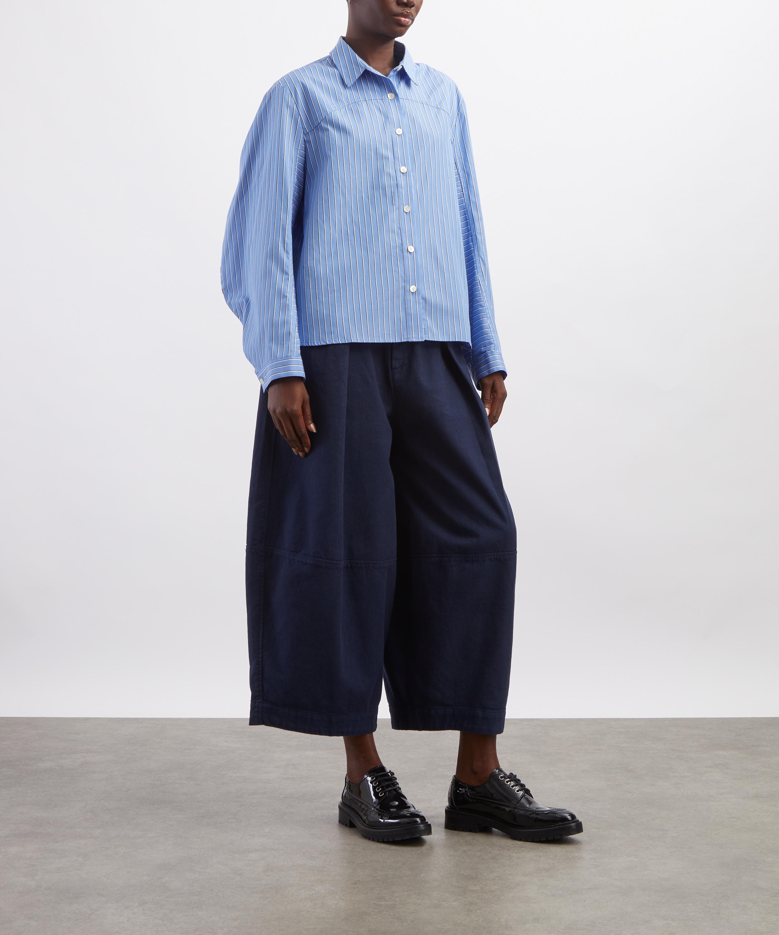 YMC - Kengo Blue Tri-Stripe Shirt image number 1