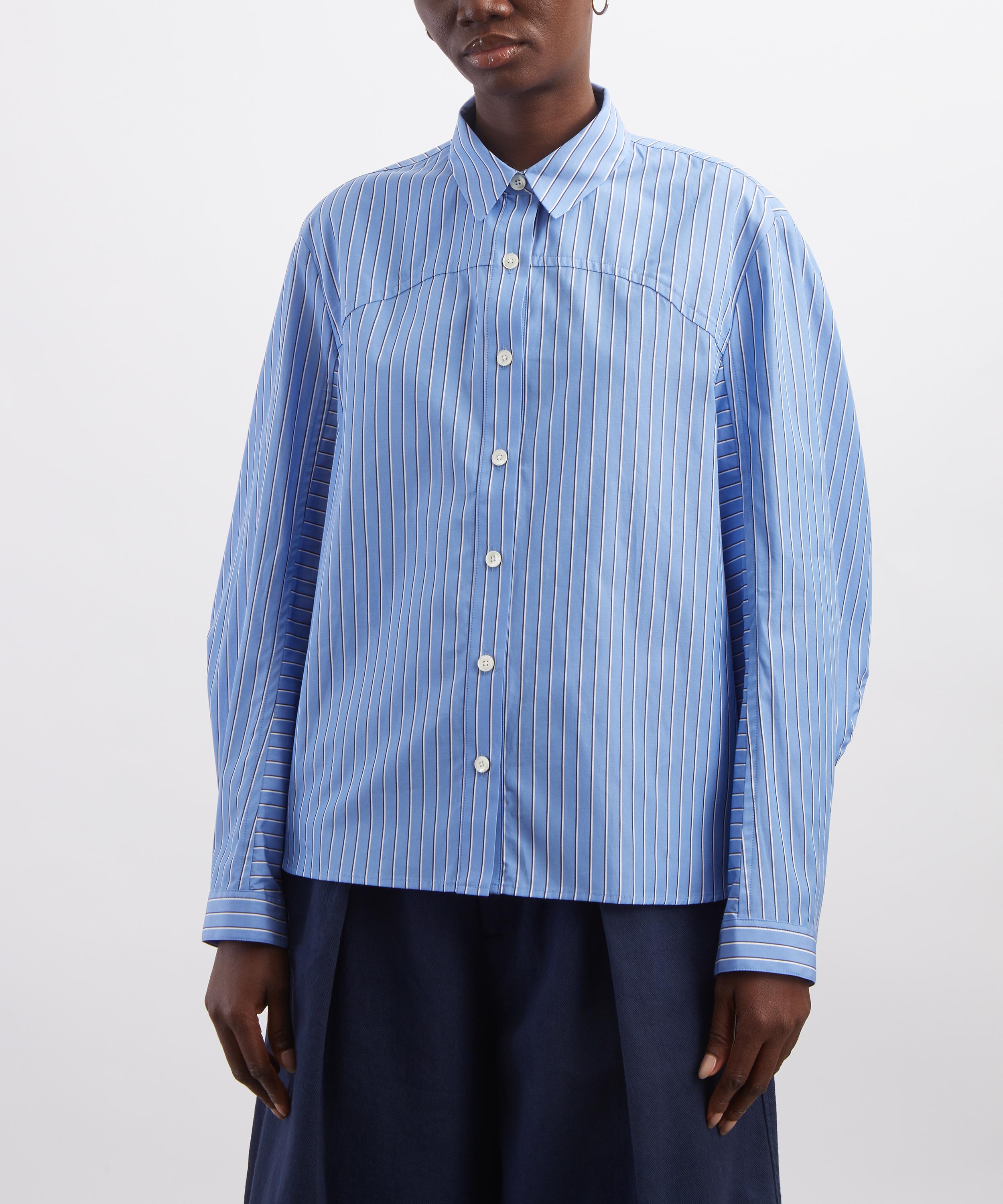 YMC - Kengo Blue Tri-Stripe Shirt image number 2