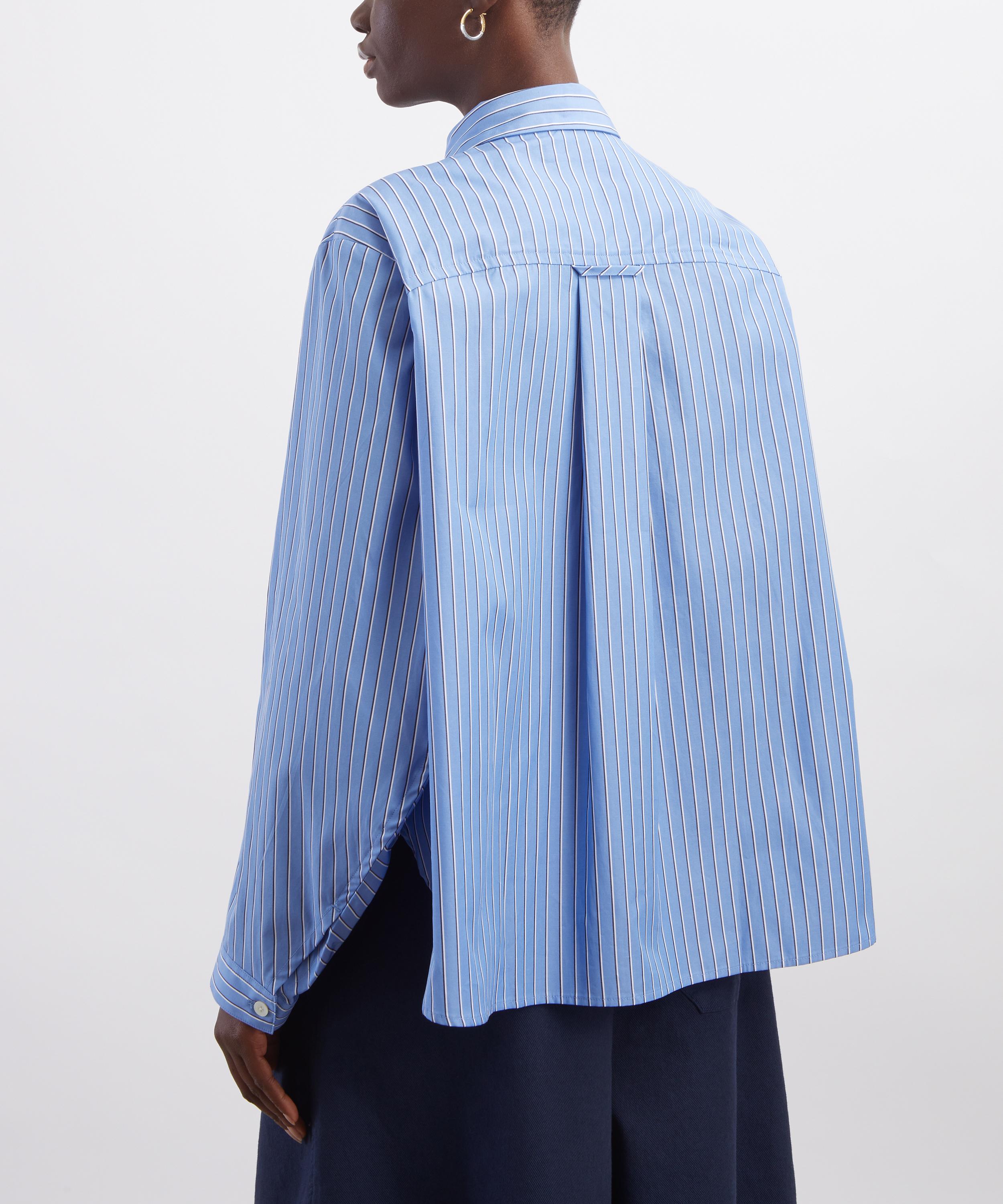YMC - Kengo Blue Tri-Stripe Shirt image number 3