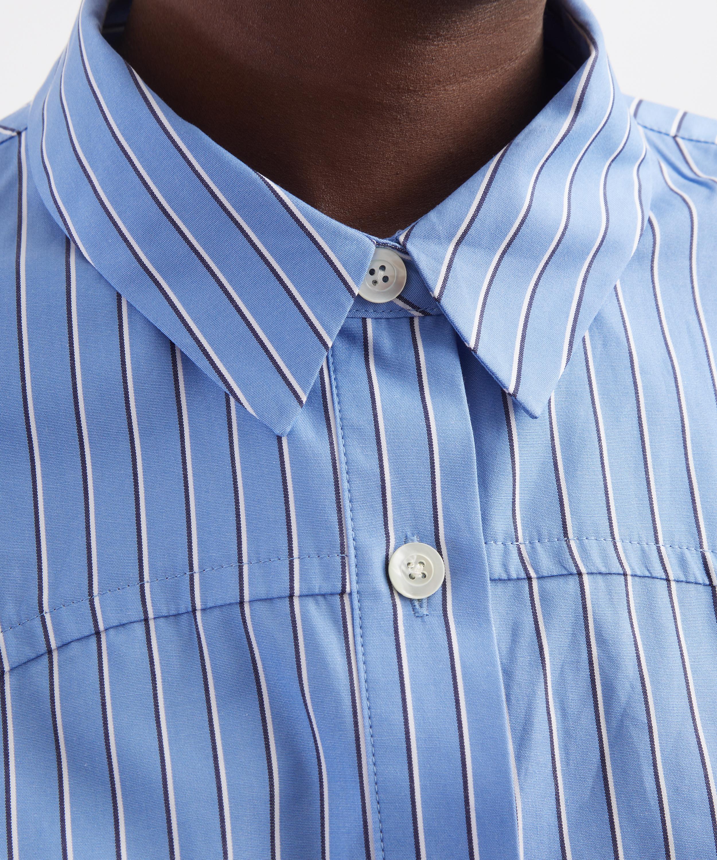YMC - Kengo Blue Tri-Stripe Shirt image number 4