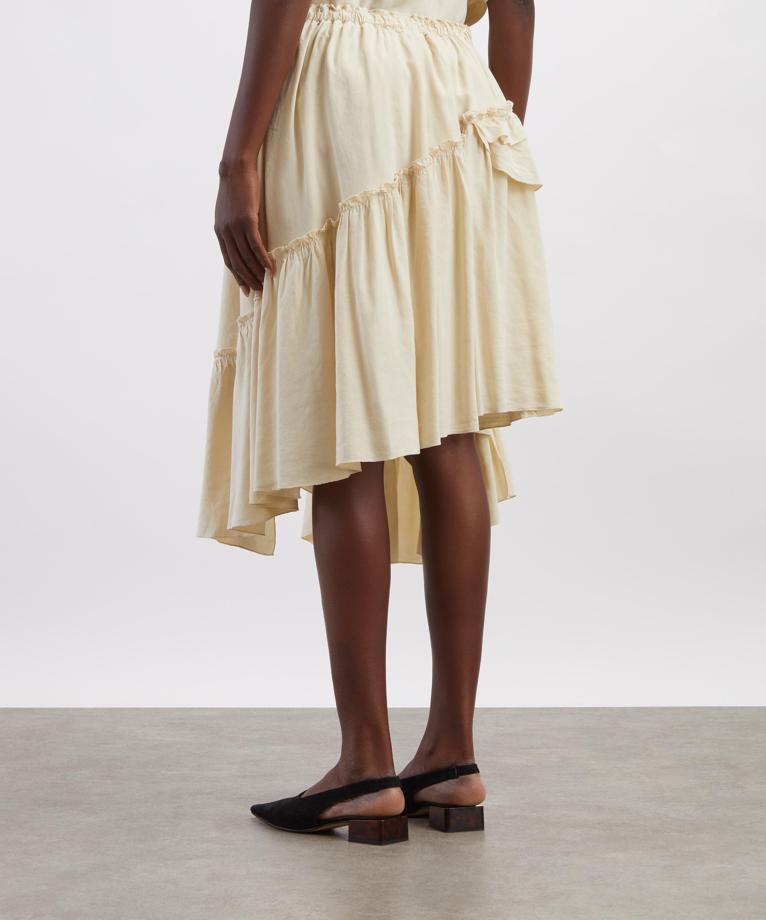 YMC - Yellow Draped Midi Skirt image number 3