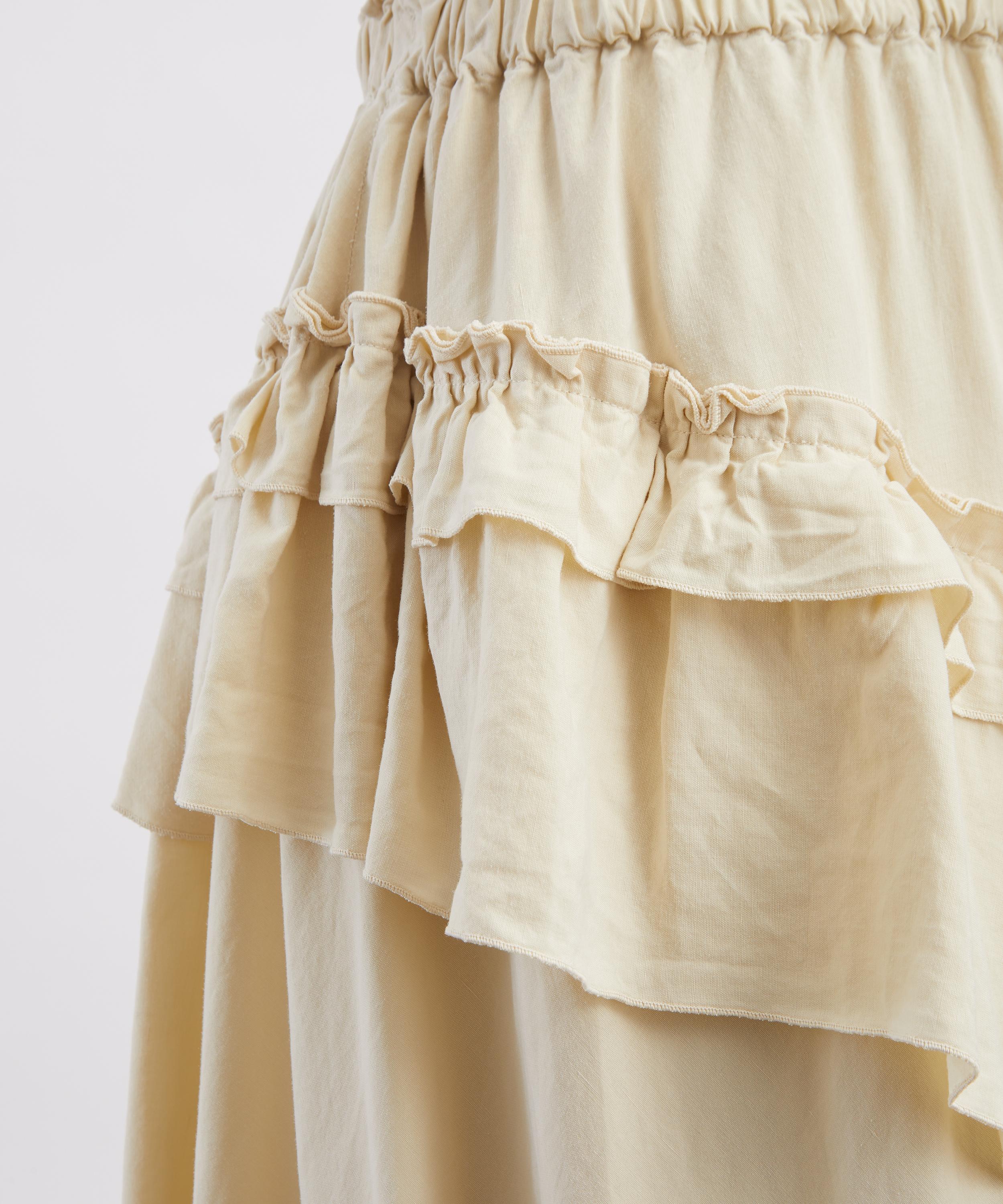 YMC - Yellow Draped Midi Skirt image number 4