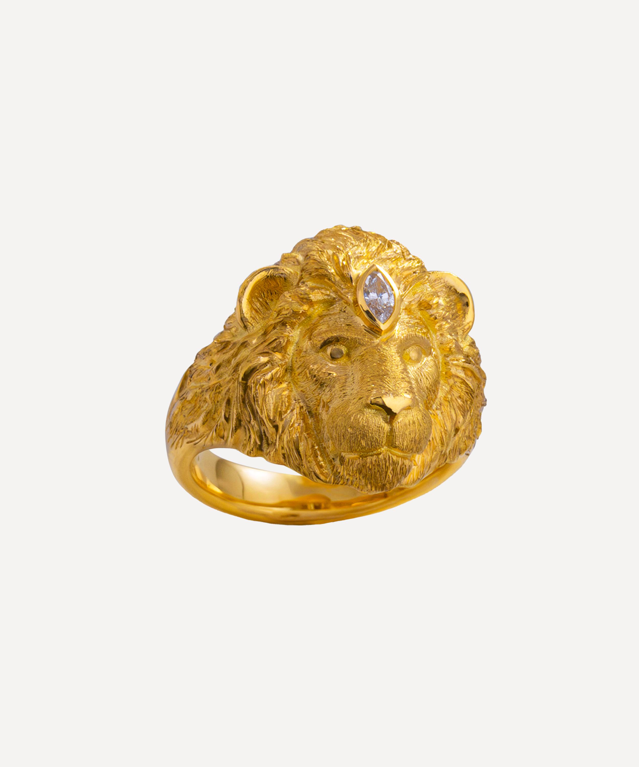 Hargreaves Stockholm - 18ct Gold Guardian Mini Lion Ring