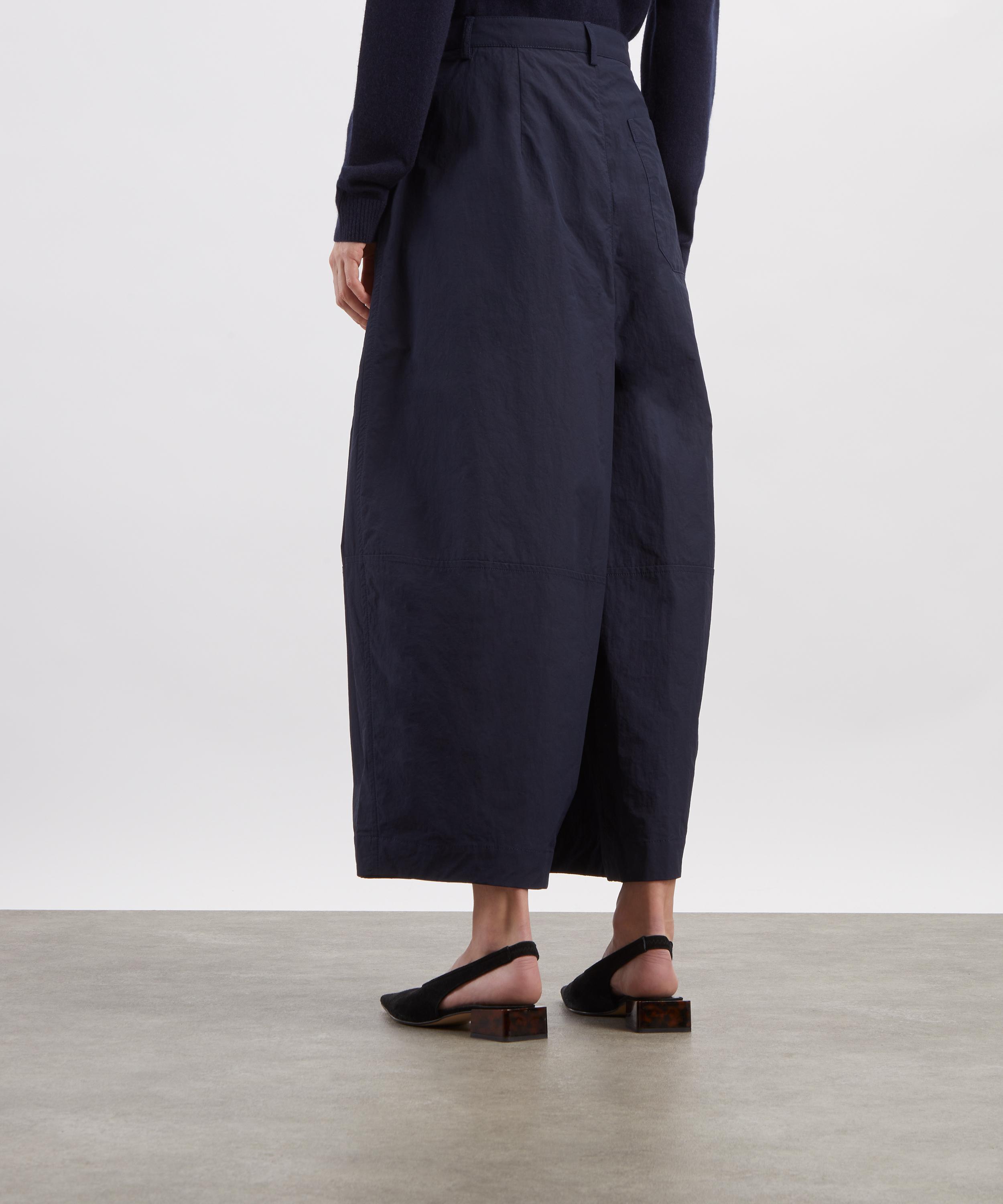 YMC - Navy Deadbeat Wide-Leg Trousers image number 3