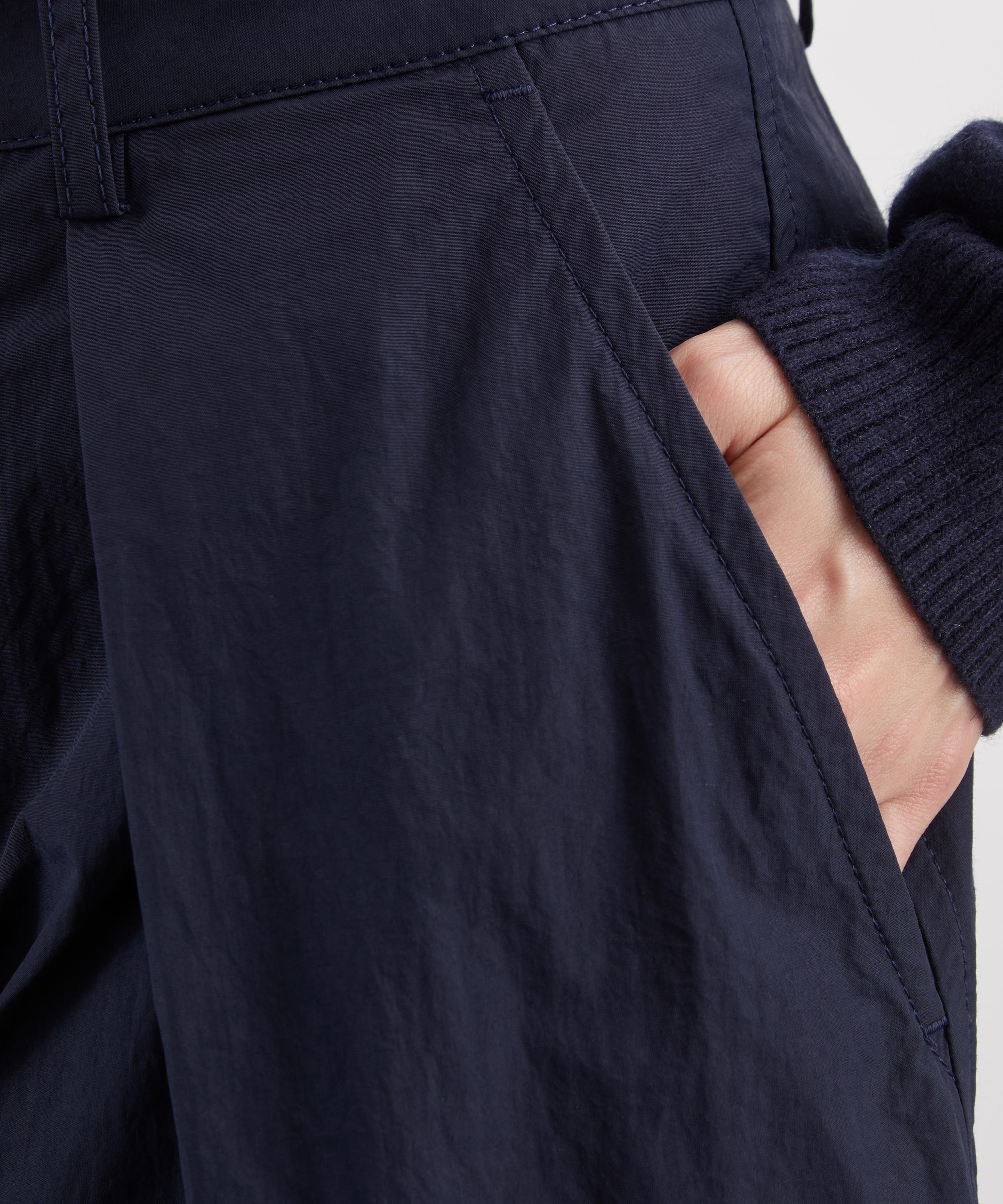 YMC - Navy Deadbeat Wide-Leg Trousers image number 4