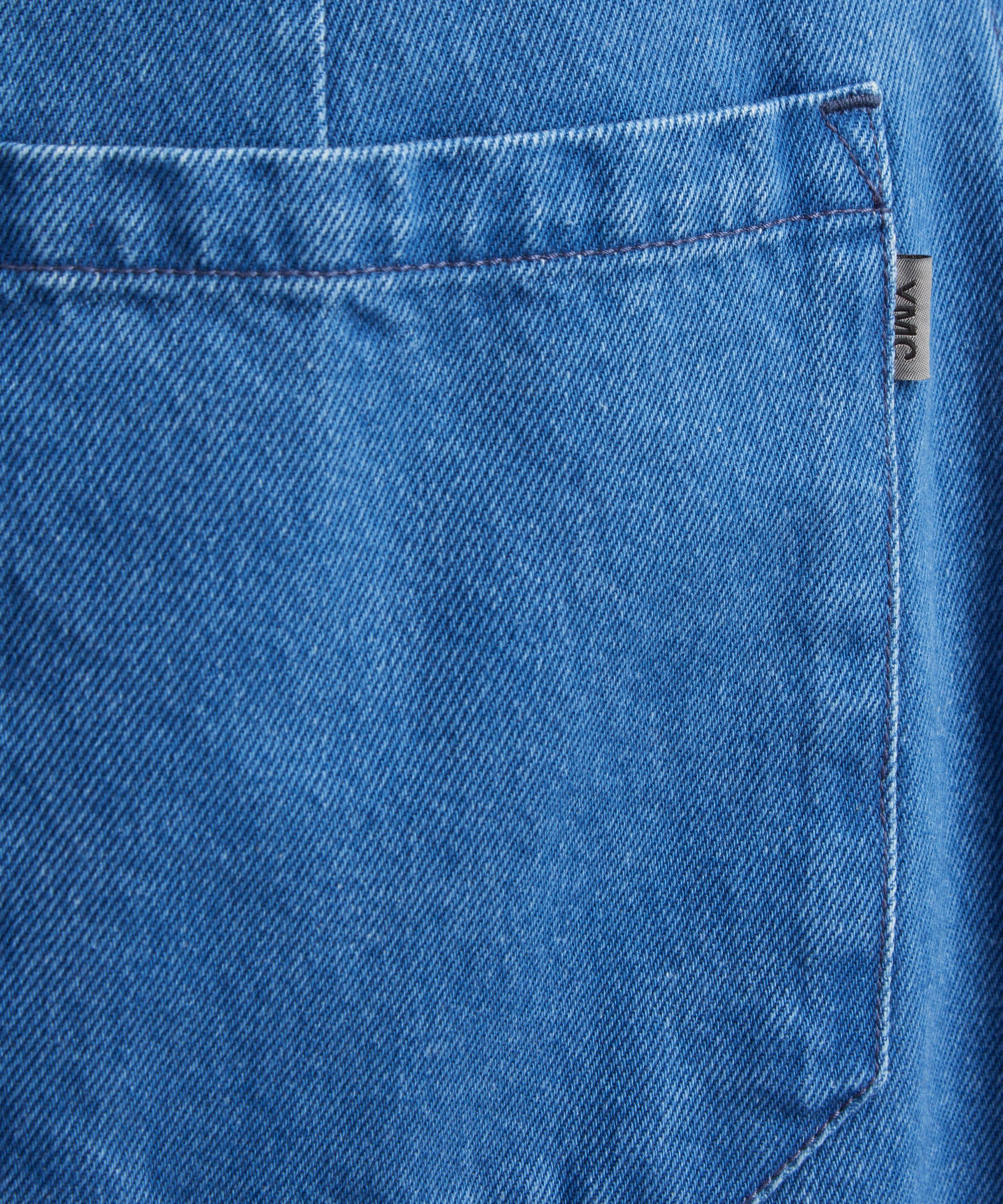 YMC - Blue Deadbeat Wide-Leg Trousers image number 4
