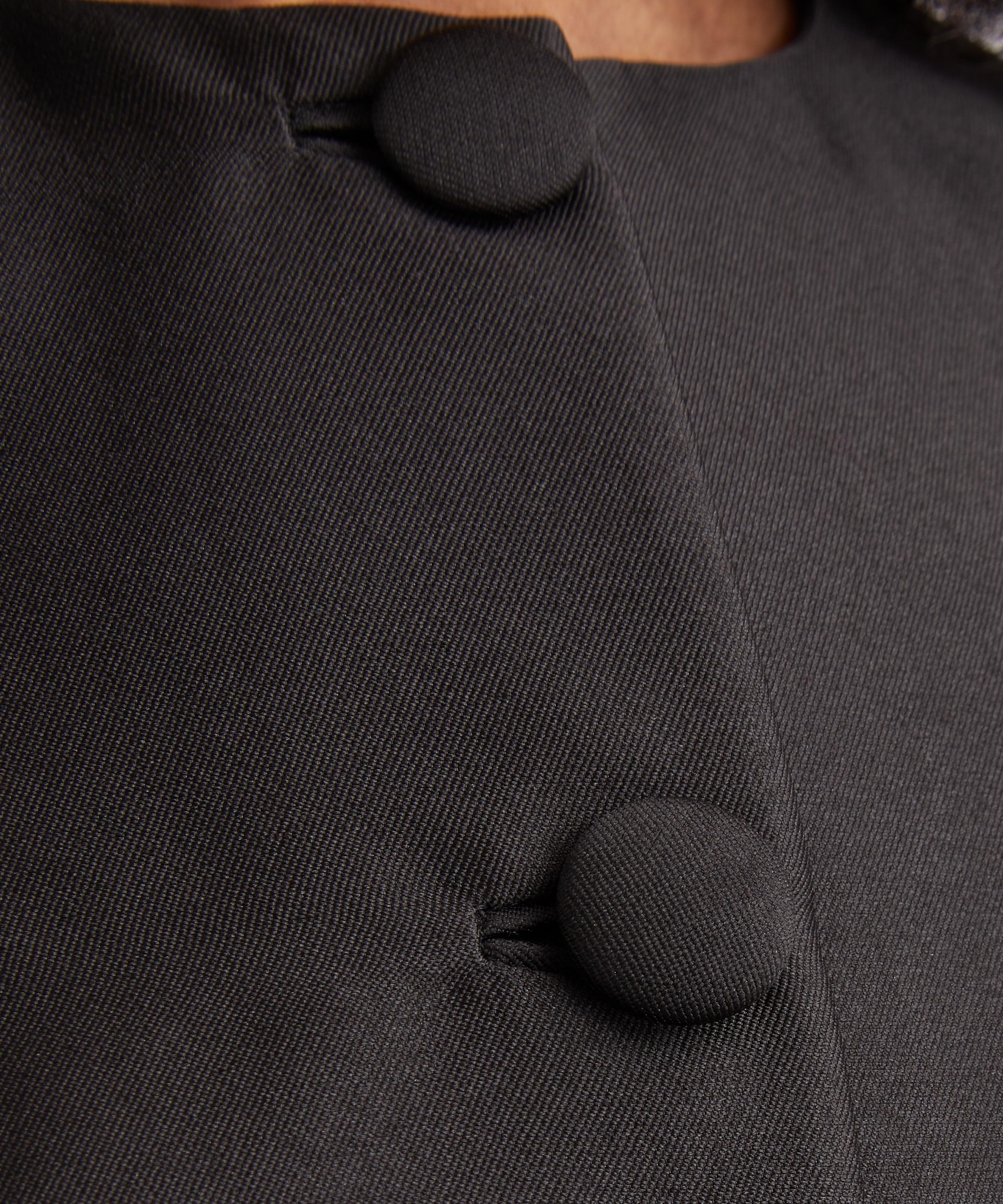 Self-Portrait - Black Taffeta Polka Dot Midi Dress image number 4