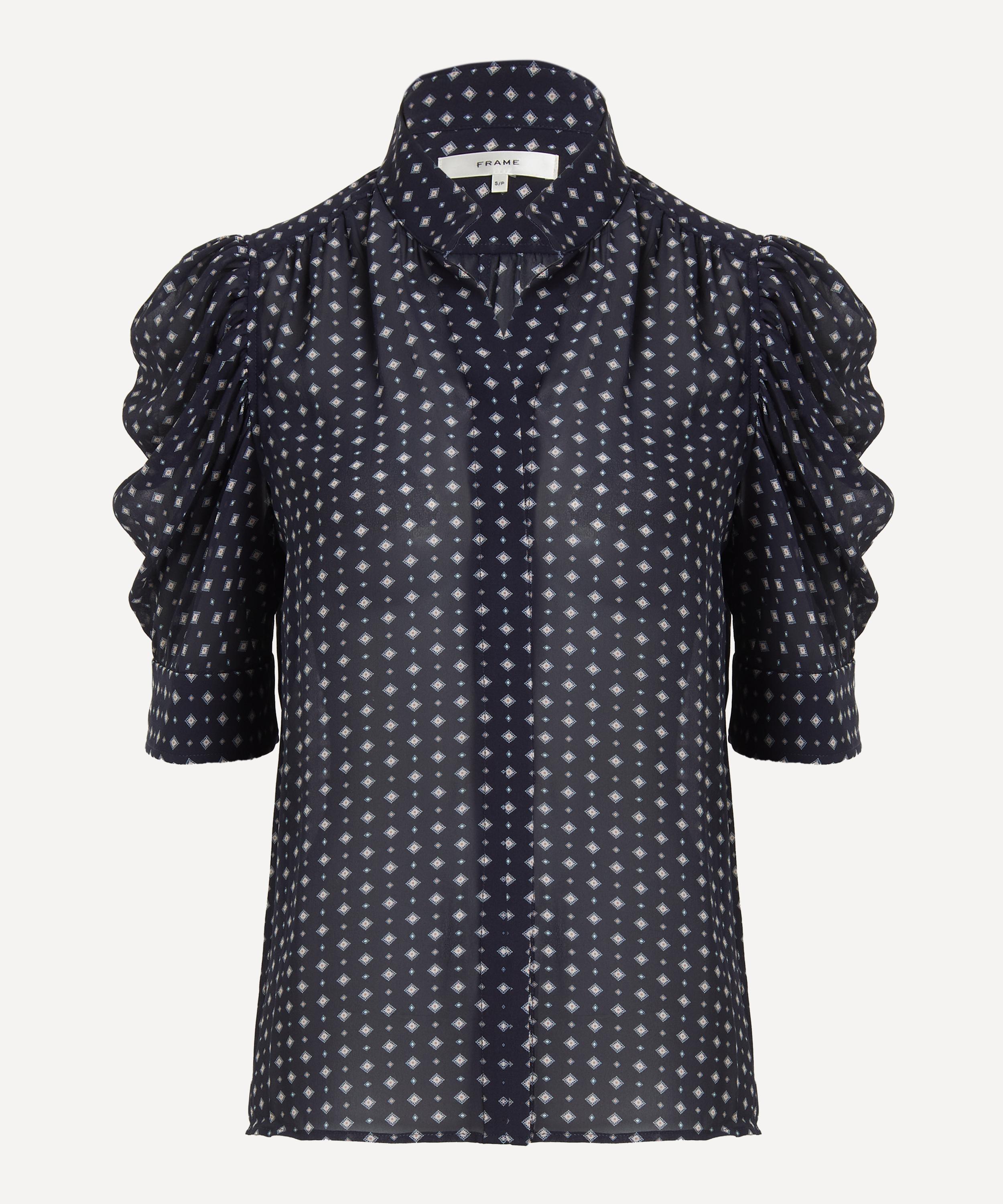 Frame - Gillian Tie Print Silk Shirt