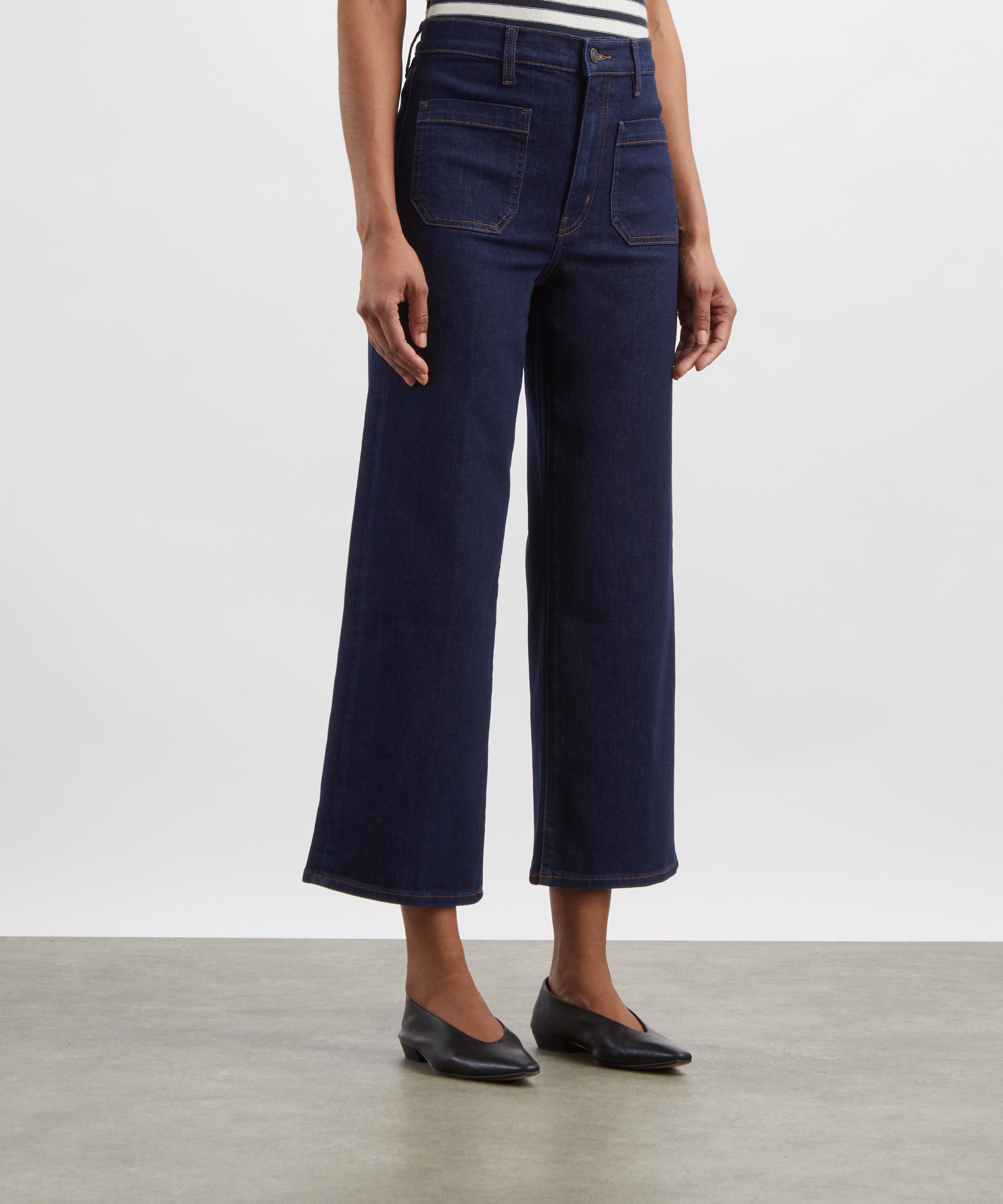 Frame - Anchor High-Waisted Wide Jeans in Cicero image number 2