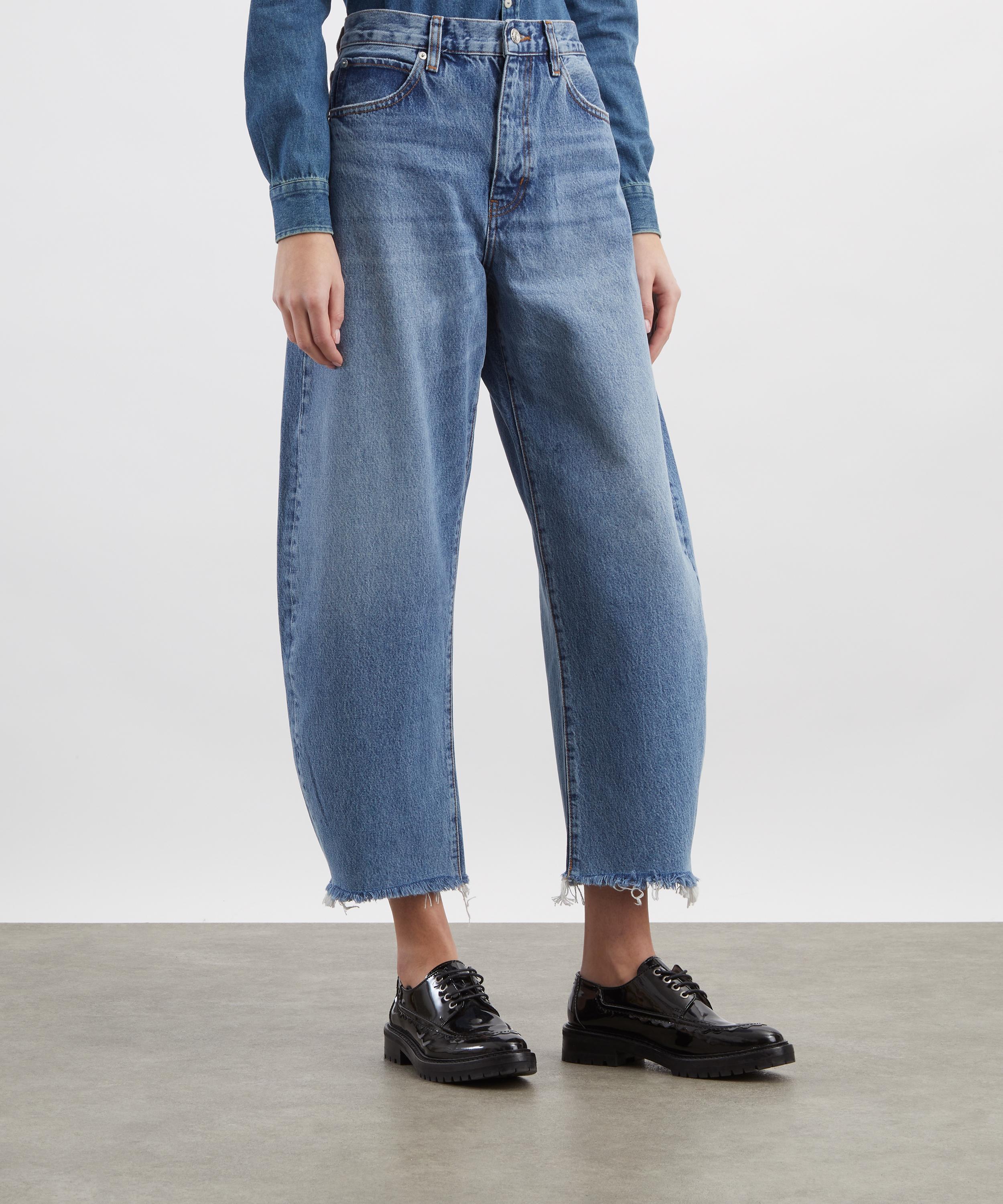Frame - The Bow High-Rise Barrel-Leg Jeans in Acumen&nbsp; image number 2