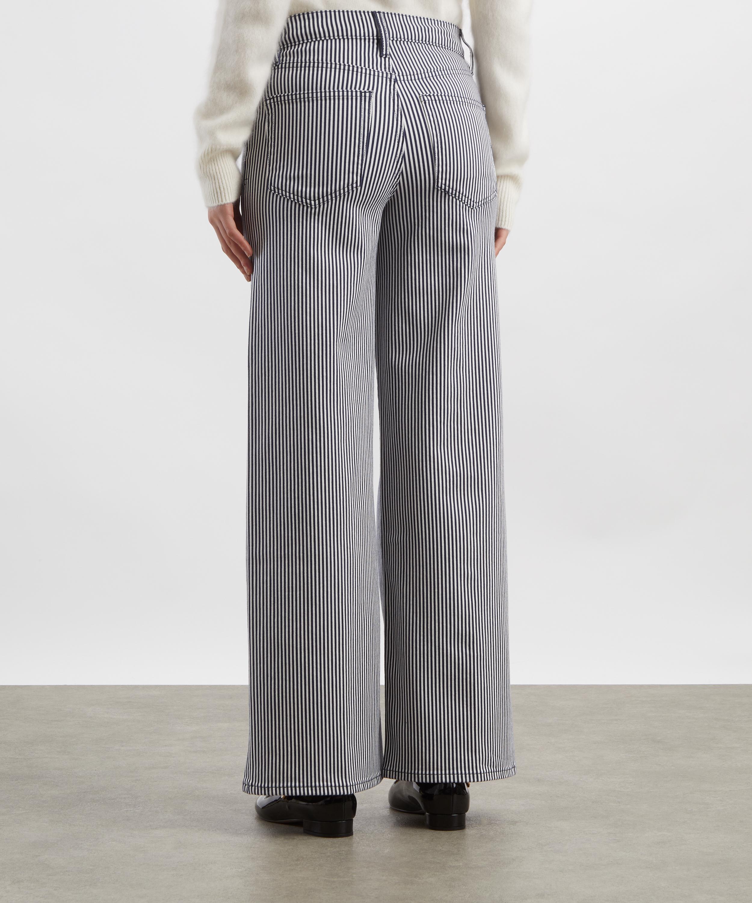 Frame - Le Slim Palazzo Jeans in Navy Stripe image number 3