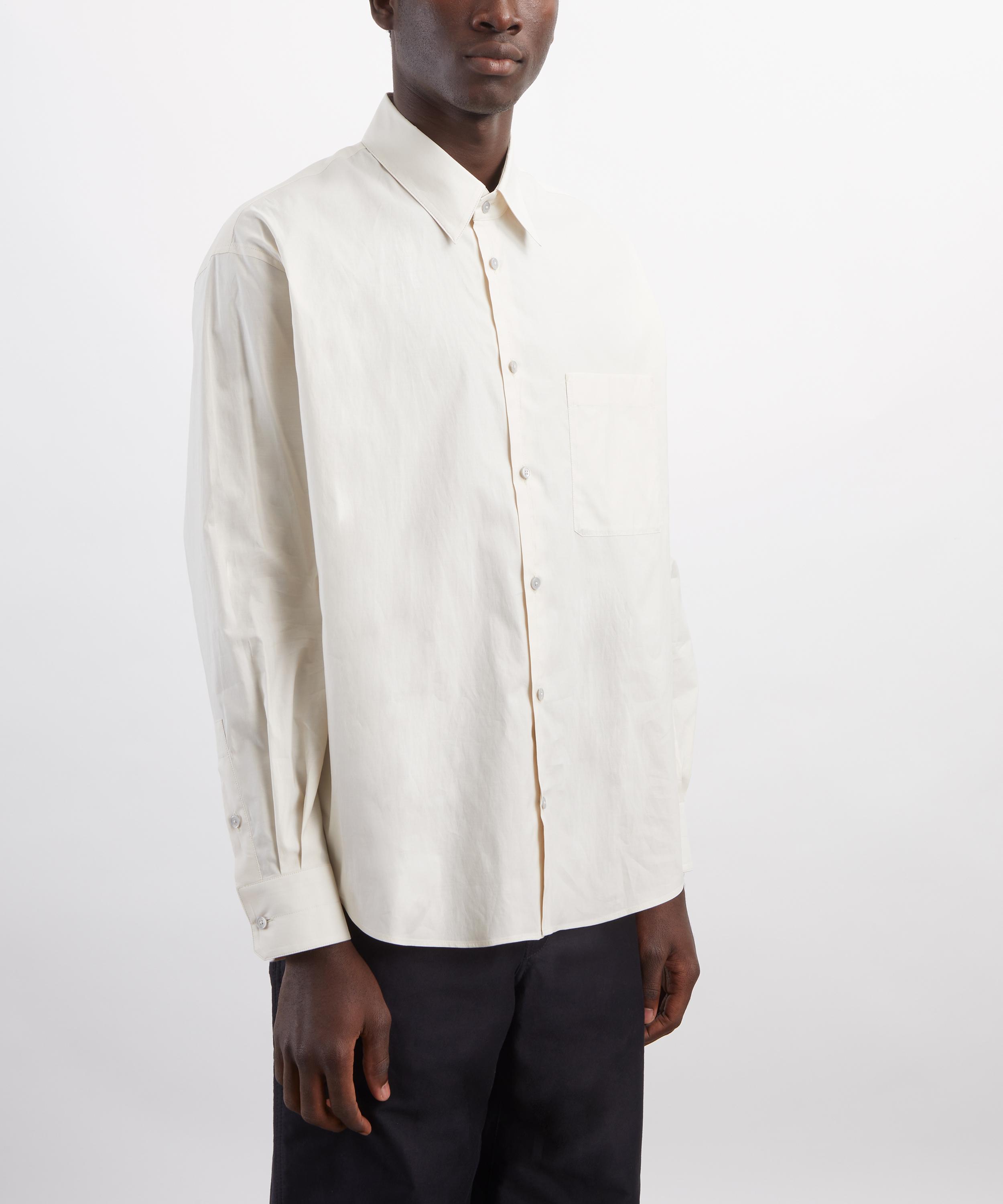 Lemaire - Light Cream Regular Washed Cotton-Silk Shirt image number 2