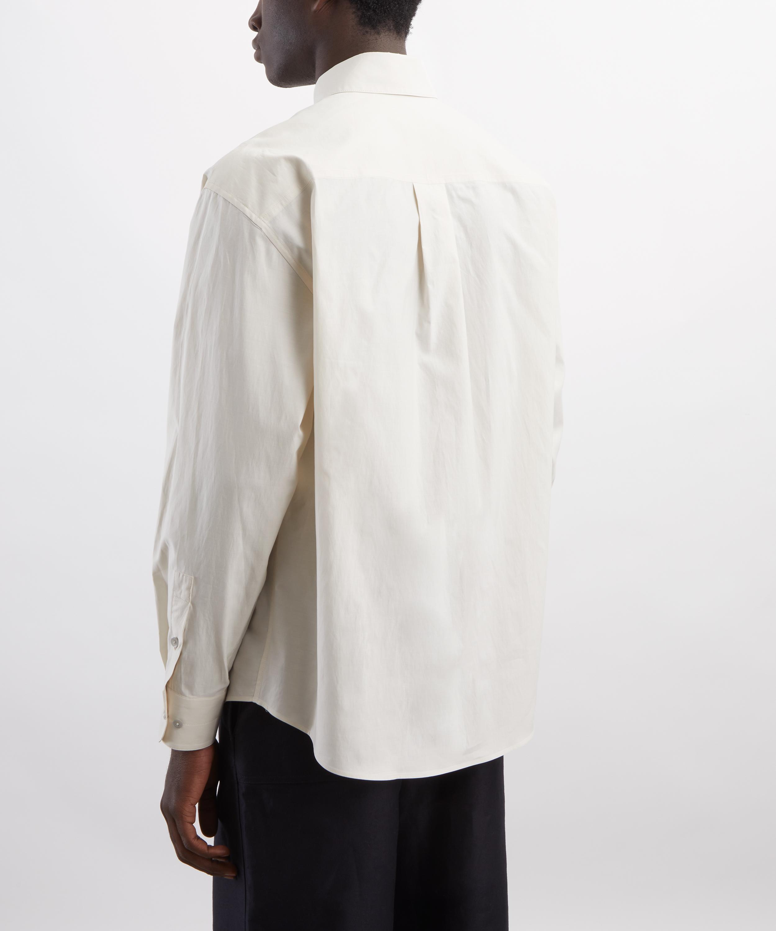 Lemaire - Light Cream Regular Washed Cotton-Silk Shirt image number 3