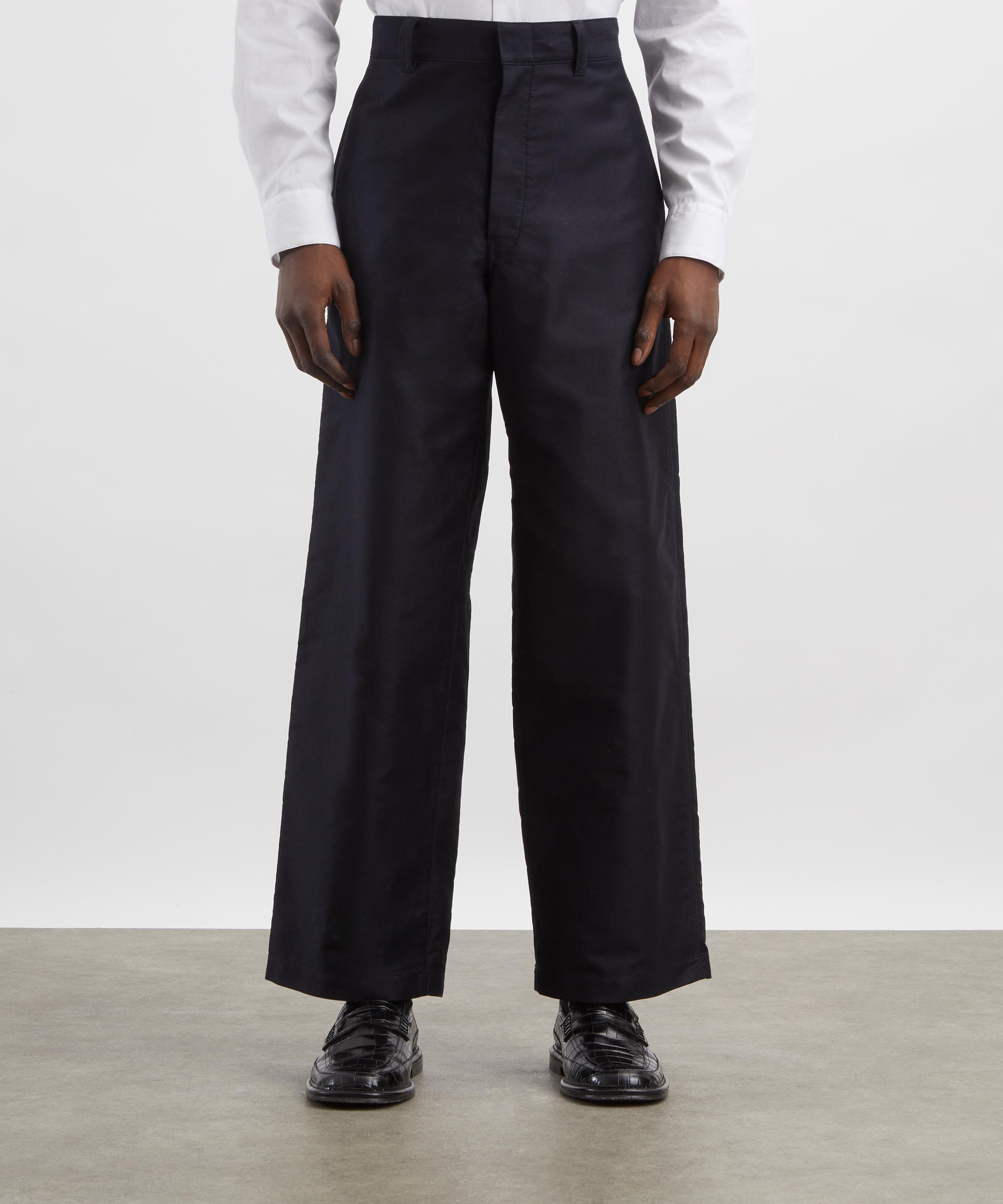 Lemaire - Wide Workwear Cotton-Satin Trousers image number 2