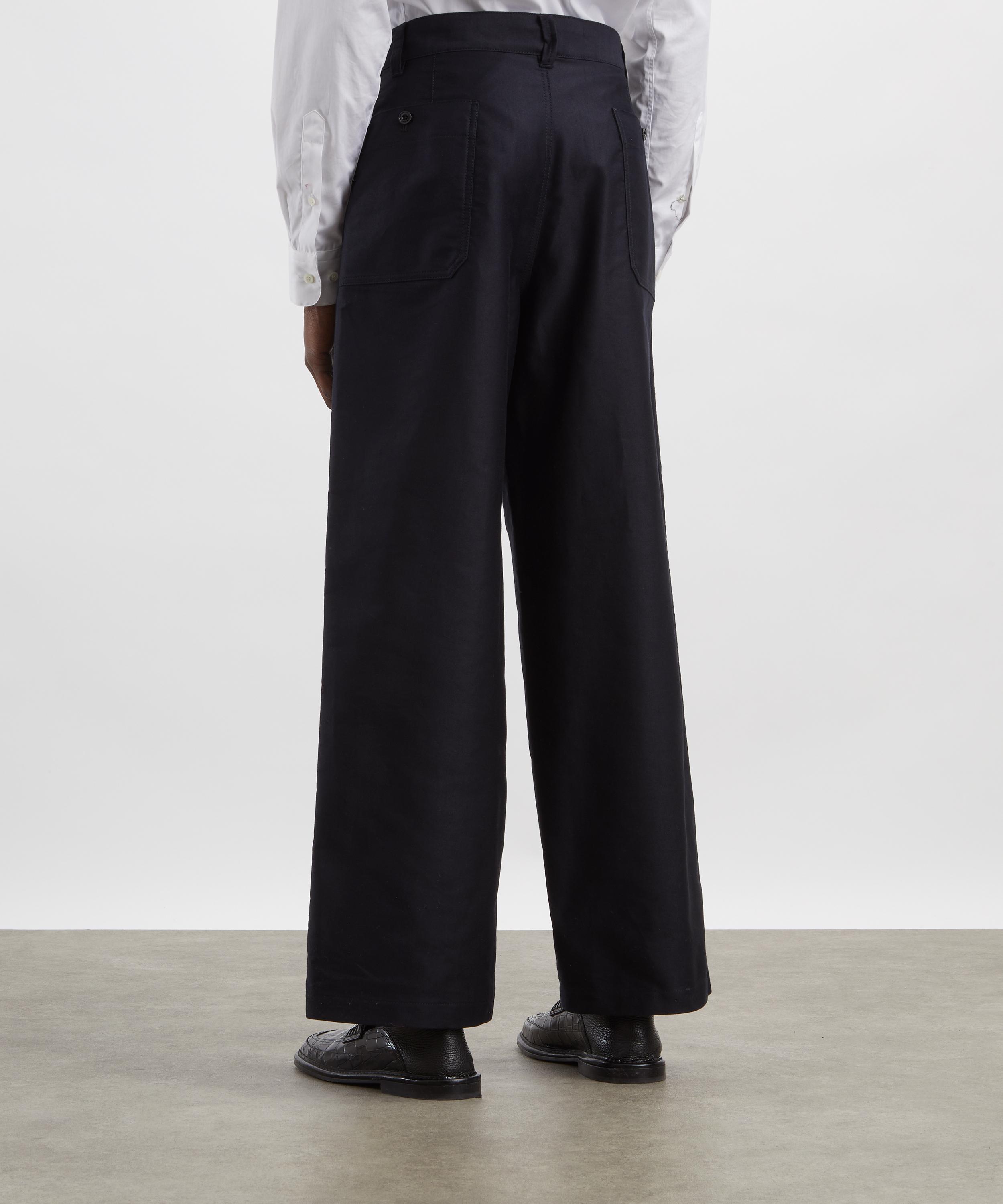 Lemaire - Wide Workwear Cotton-Satin Trousers image number 3