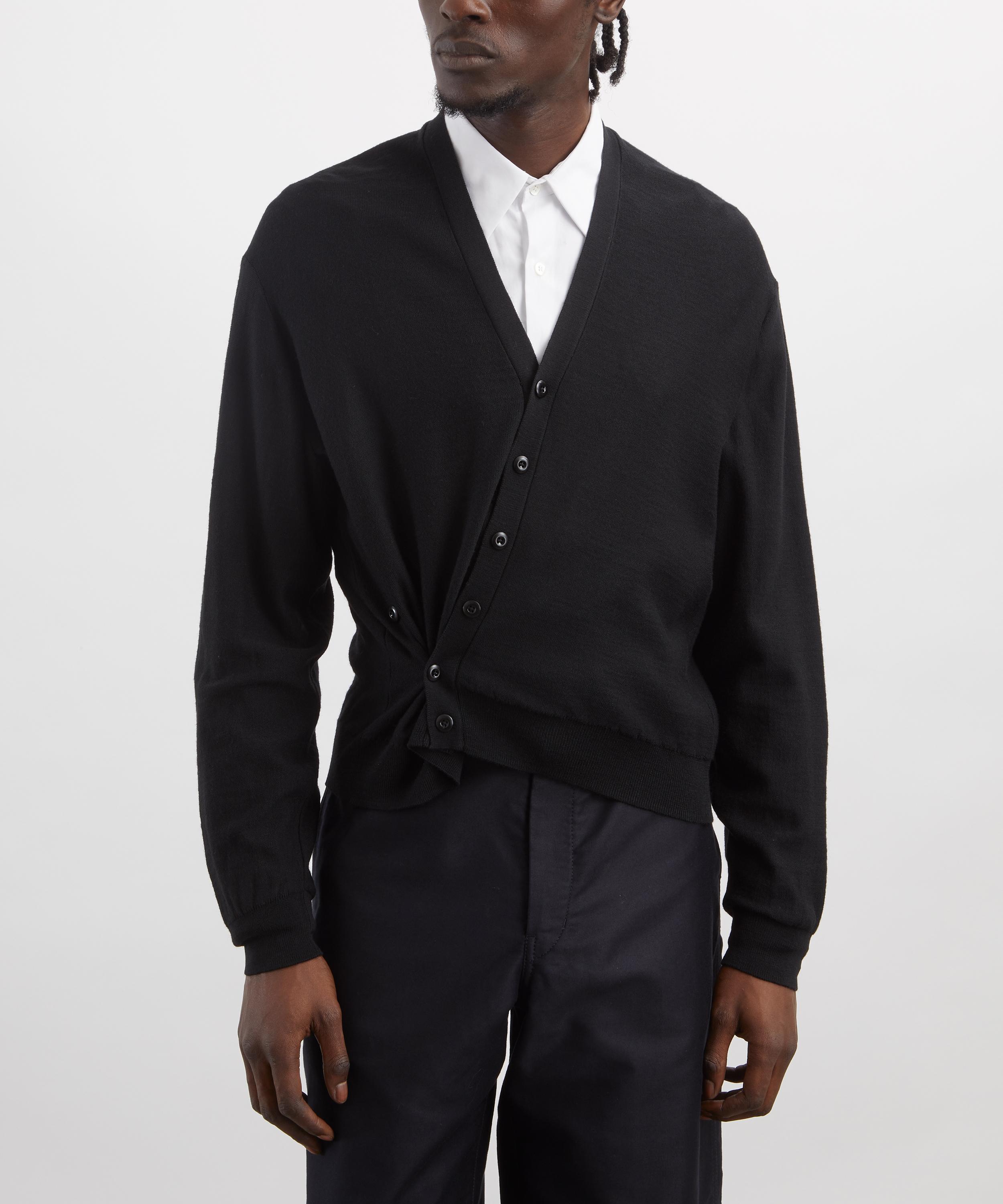 Lemaire - Black Relaxed Twisted Cardigan image number 2