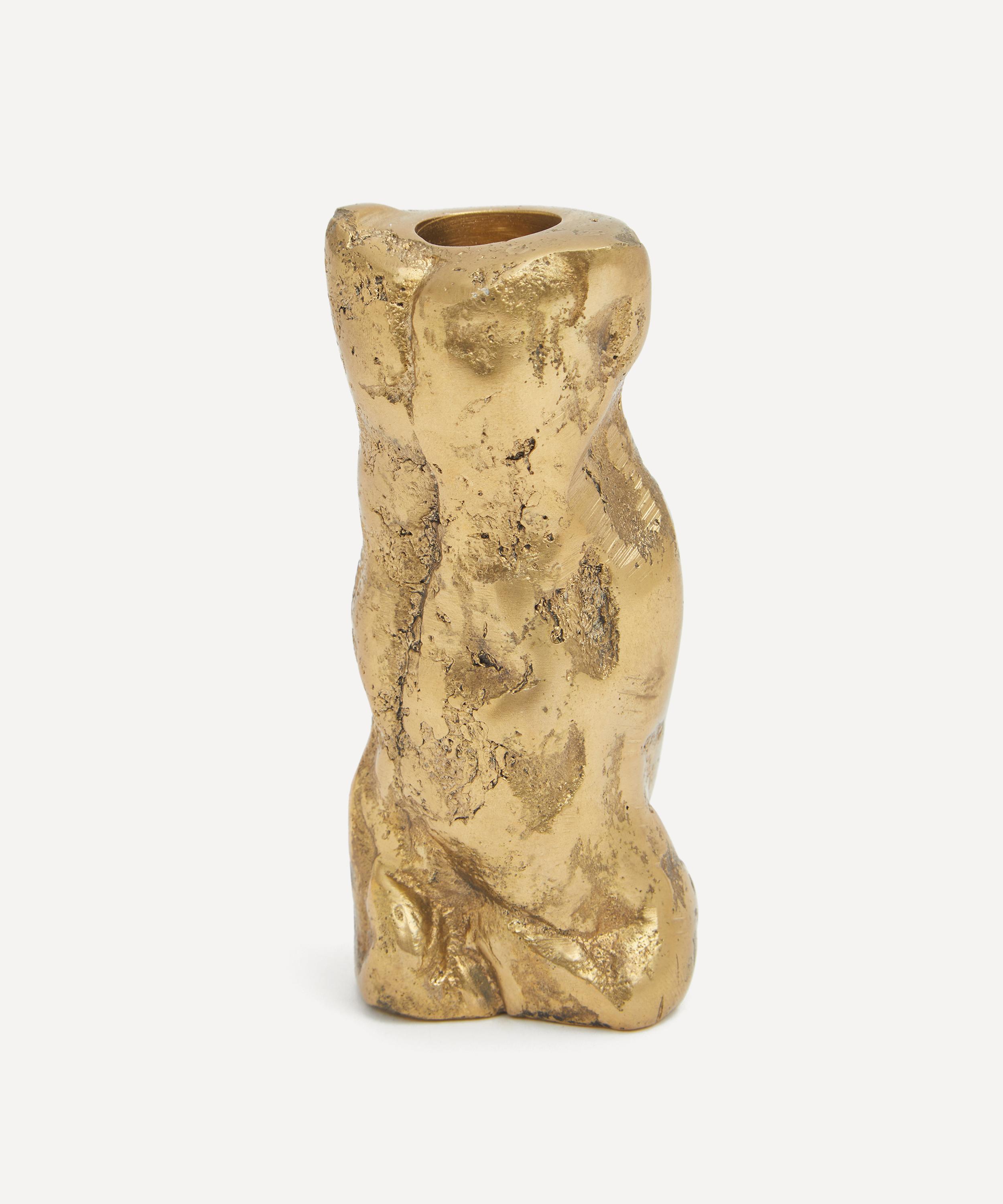 Moro - Finger Print Brass Small Candleholder image number 1