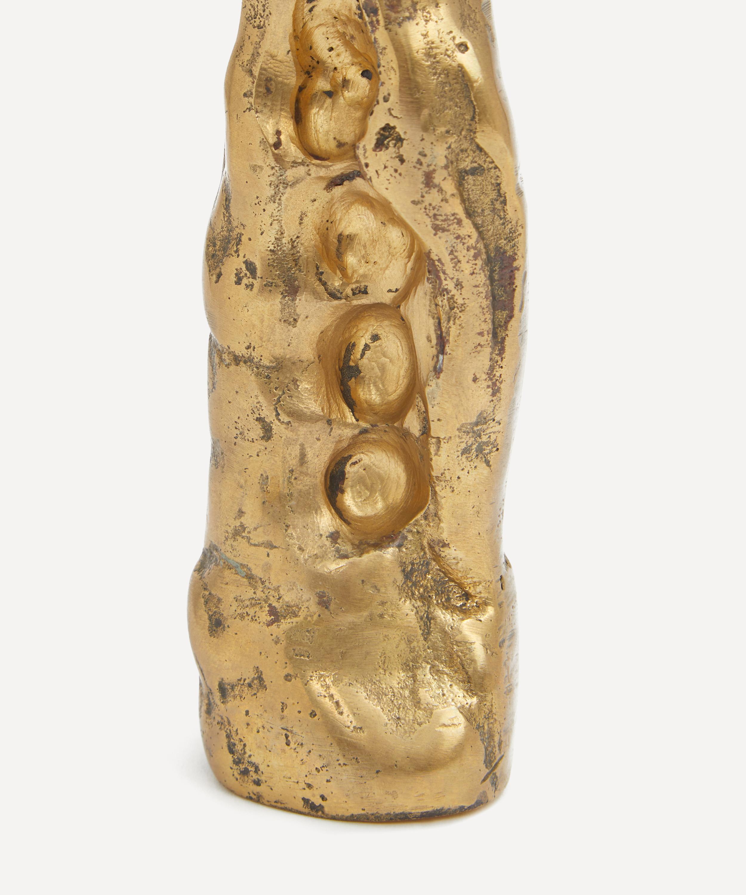 Moro - Finger Print Brass Medium Candleholder image number 2