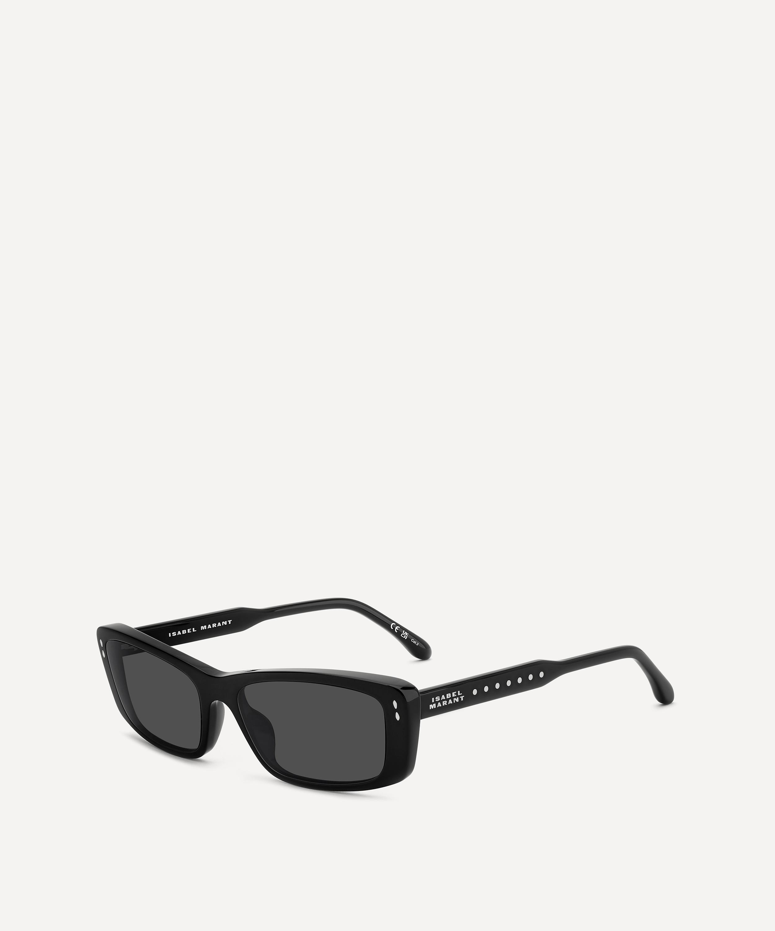 Isabel Marant - Black Acetate Rectangle Sunglasses image number 2