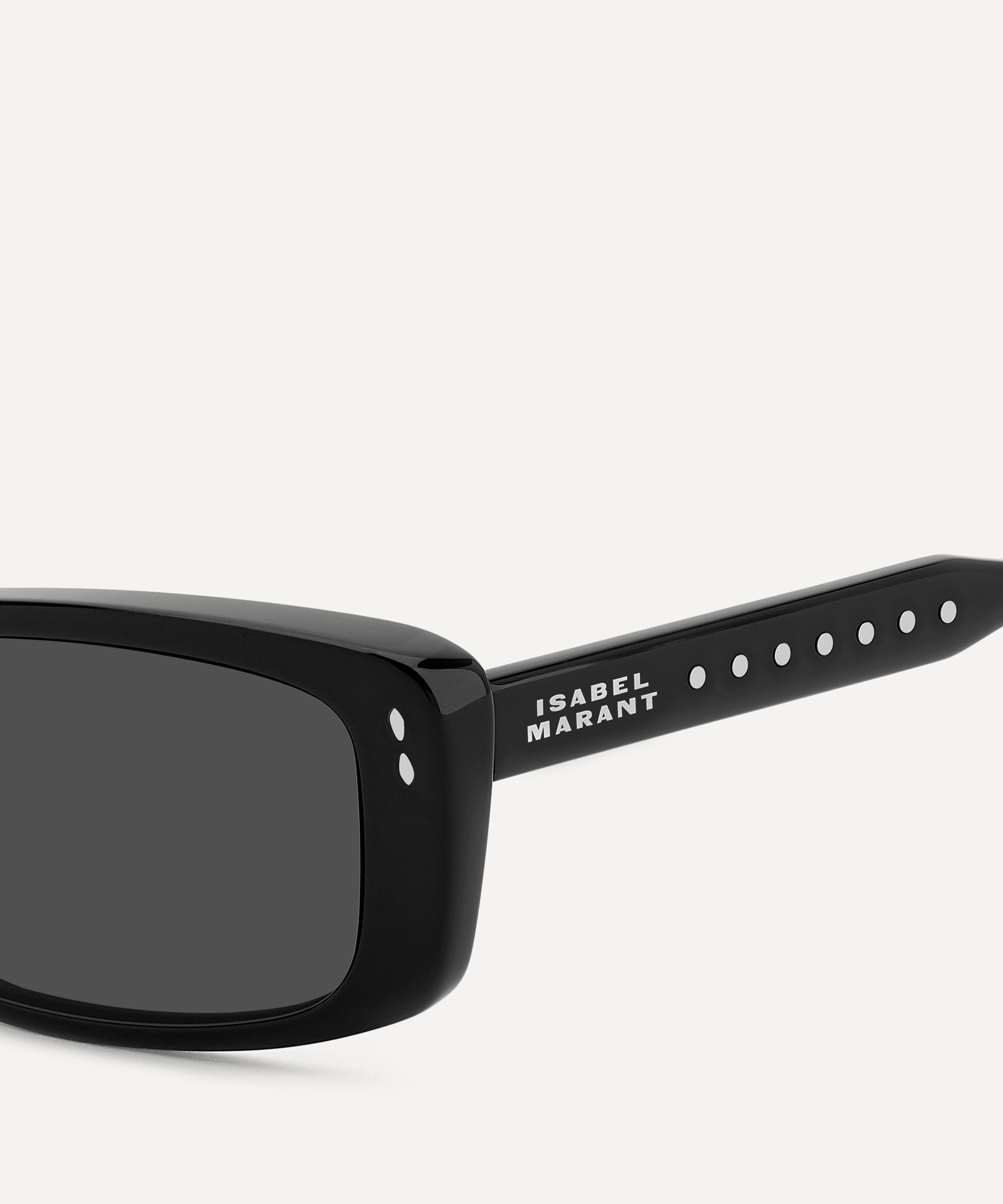 Isabel Marant - Black Acetate Rectangle Sunglasses image number 3