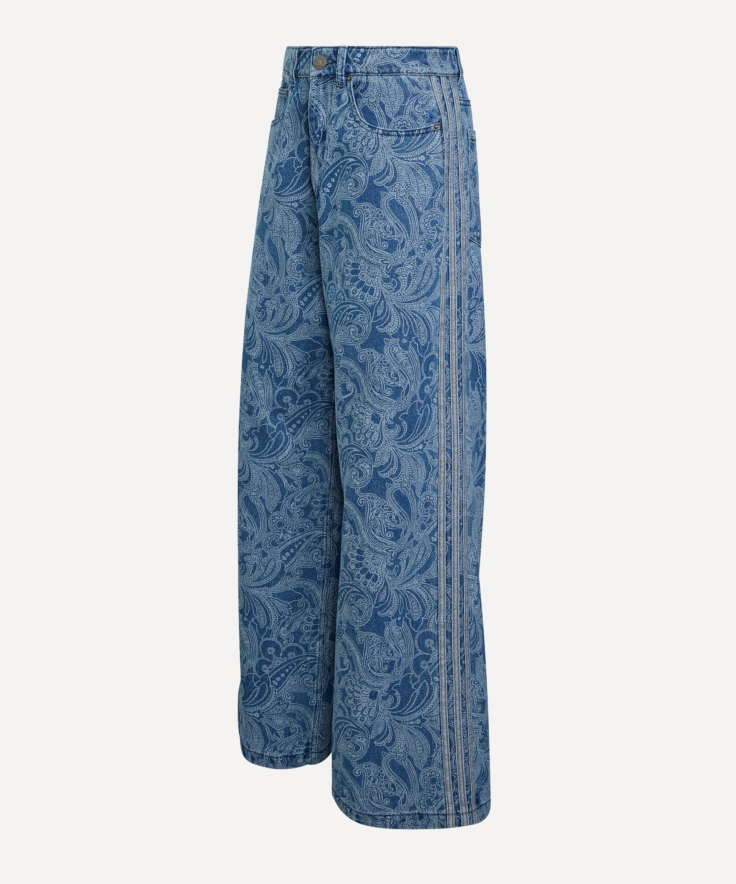 Adidas - x Liberty London Firebird Mid-Rise Straight Denim Trousers