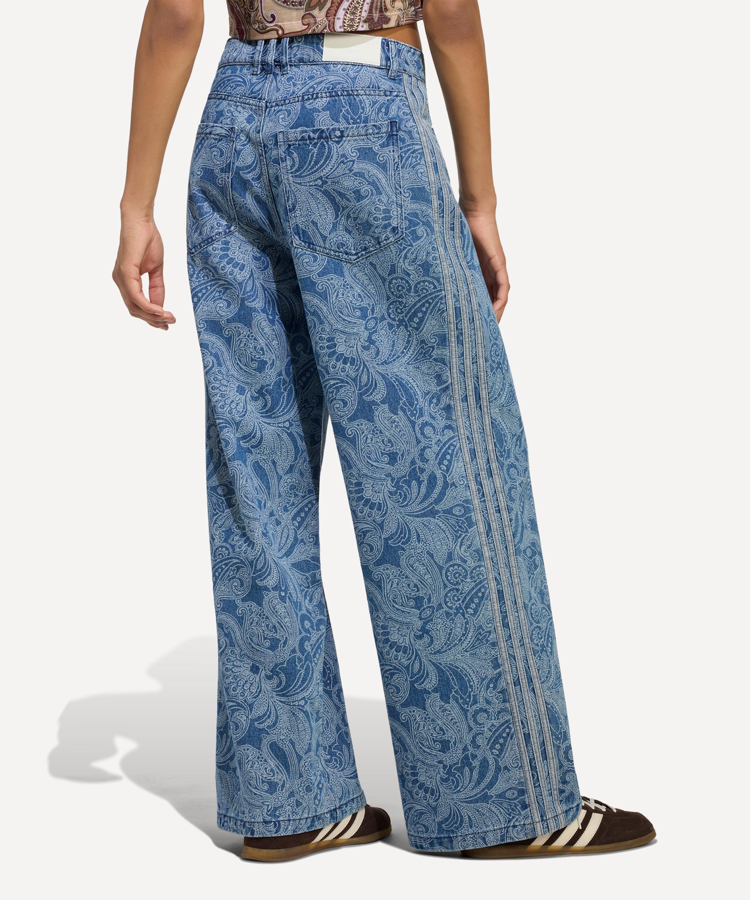 Adidas - x Liberty London Firebird Mid-Rise Straight Denim Trousers image number 2