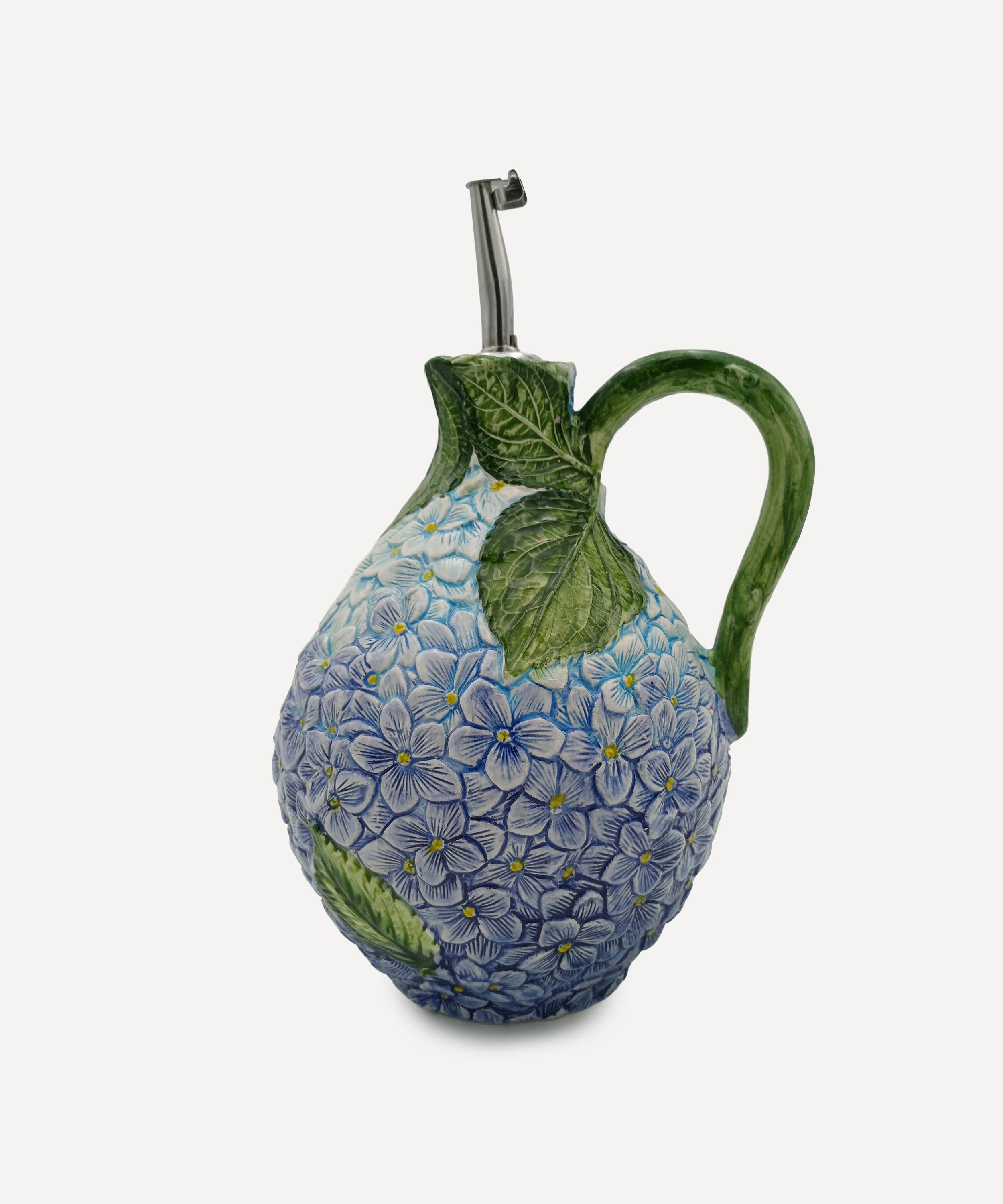VBC - Blue Hydrangea Oil Bottle with Pourer