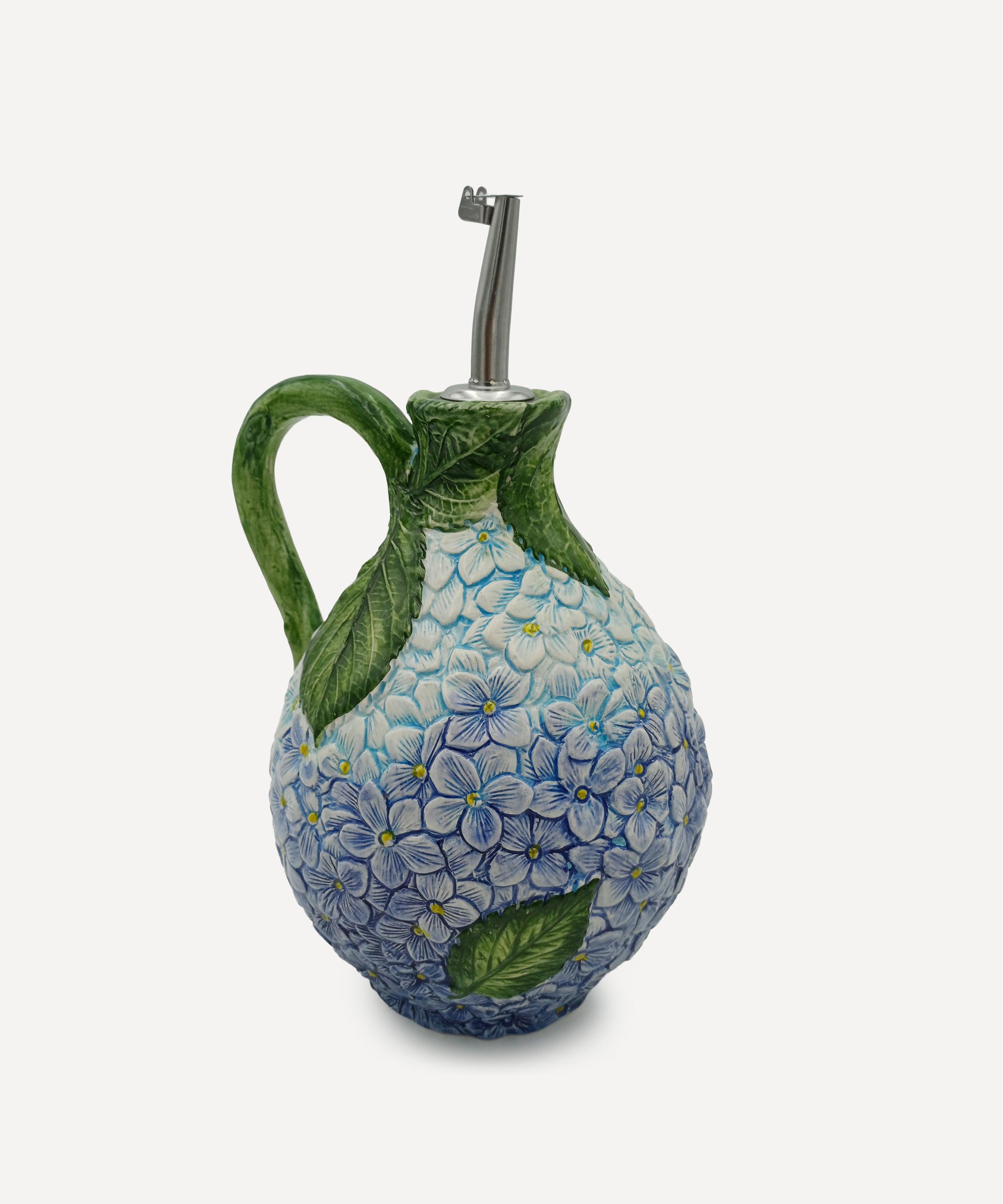 VBC - Blue Hydrangea Oil Bottle with Pourer image number 1