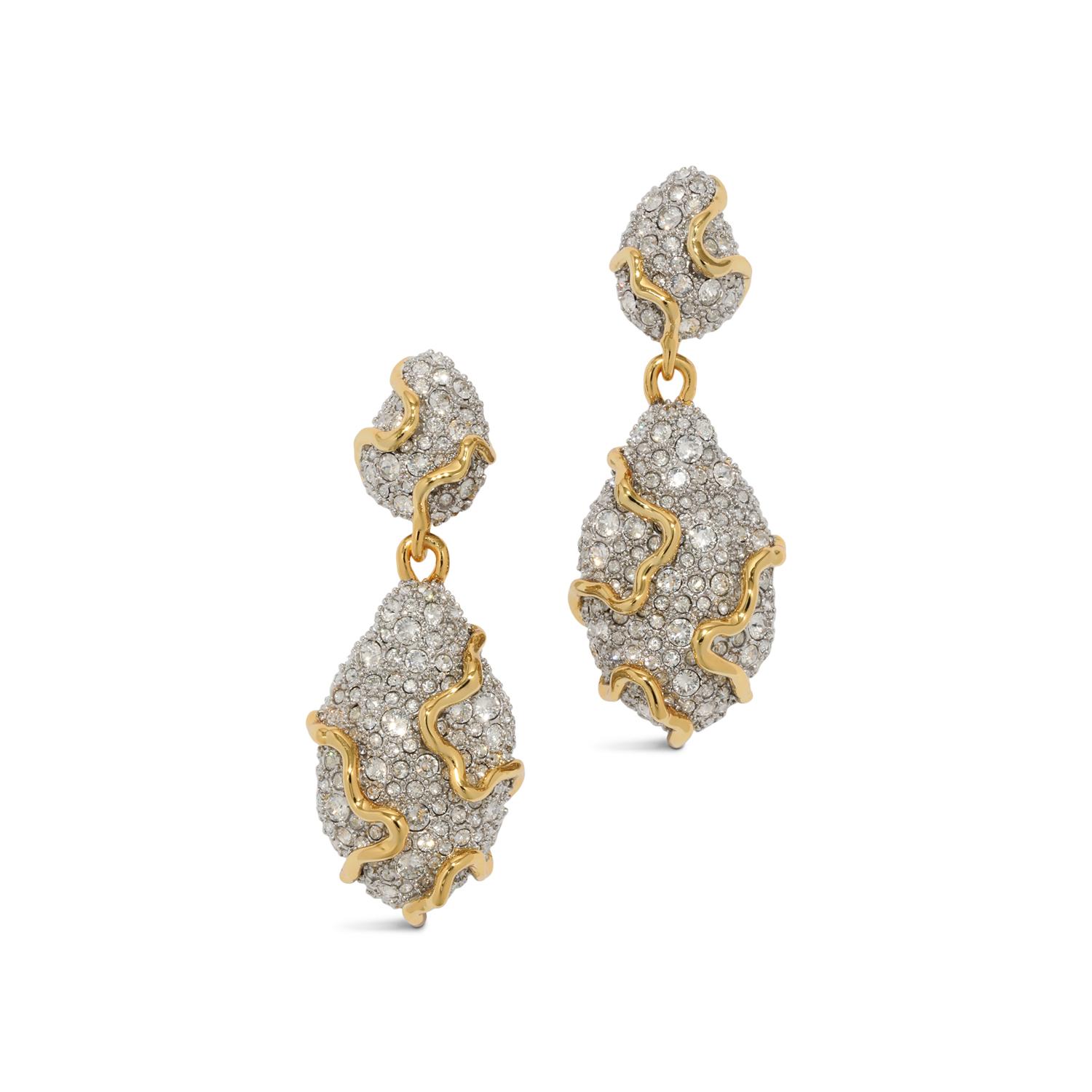 Alexis Bittar - 14ct Gold-Plated Solanales Crystal Pebble Drop Earrings