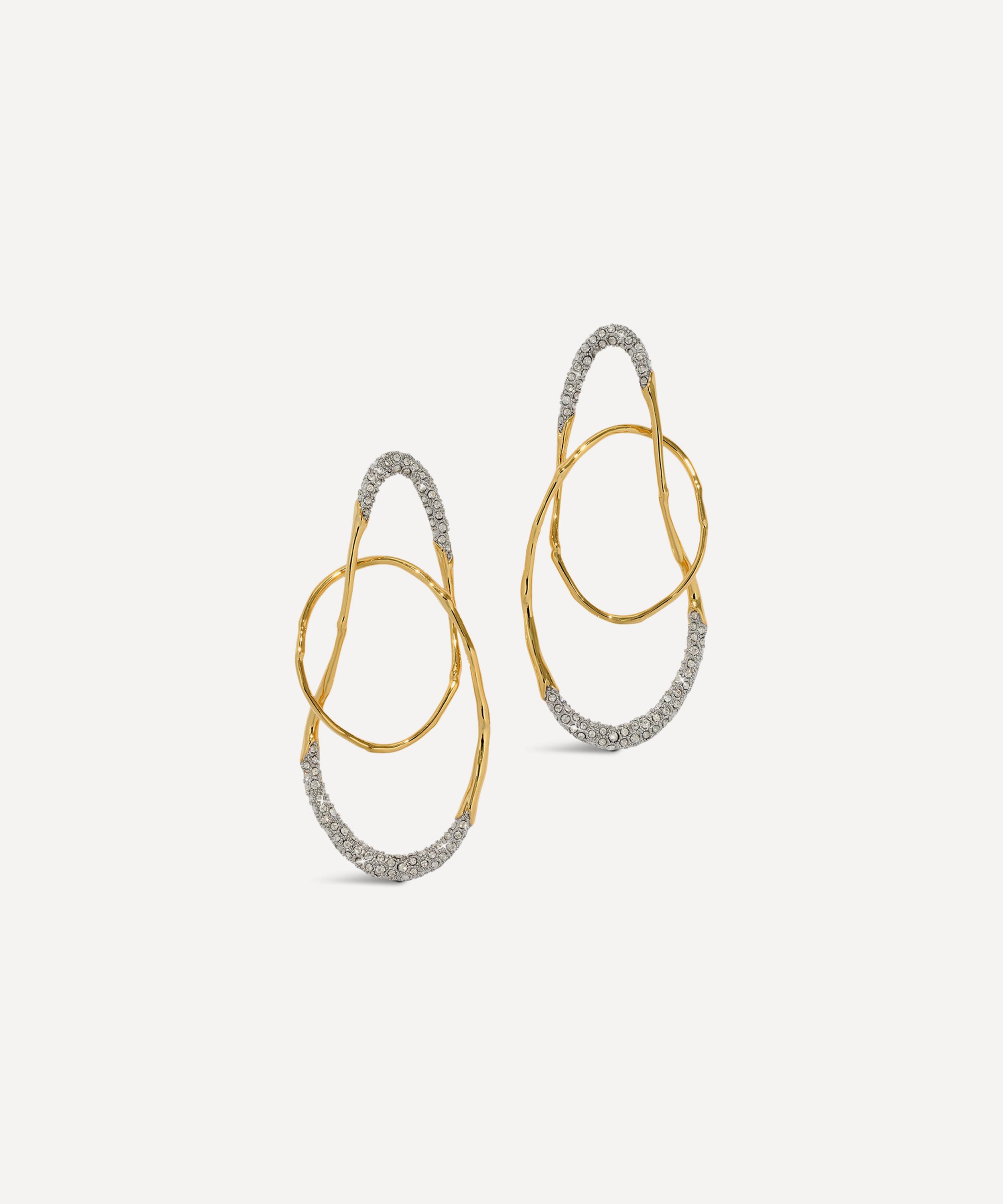 Alexis Bittar - 14ct Gold-Plated Solanales Crystal Twist Orbit Drop Earrings