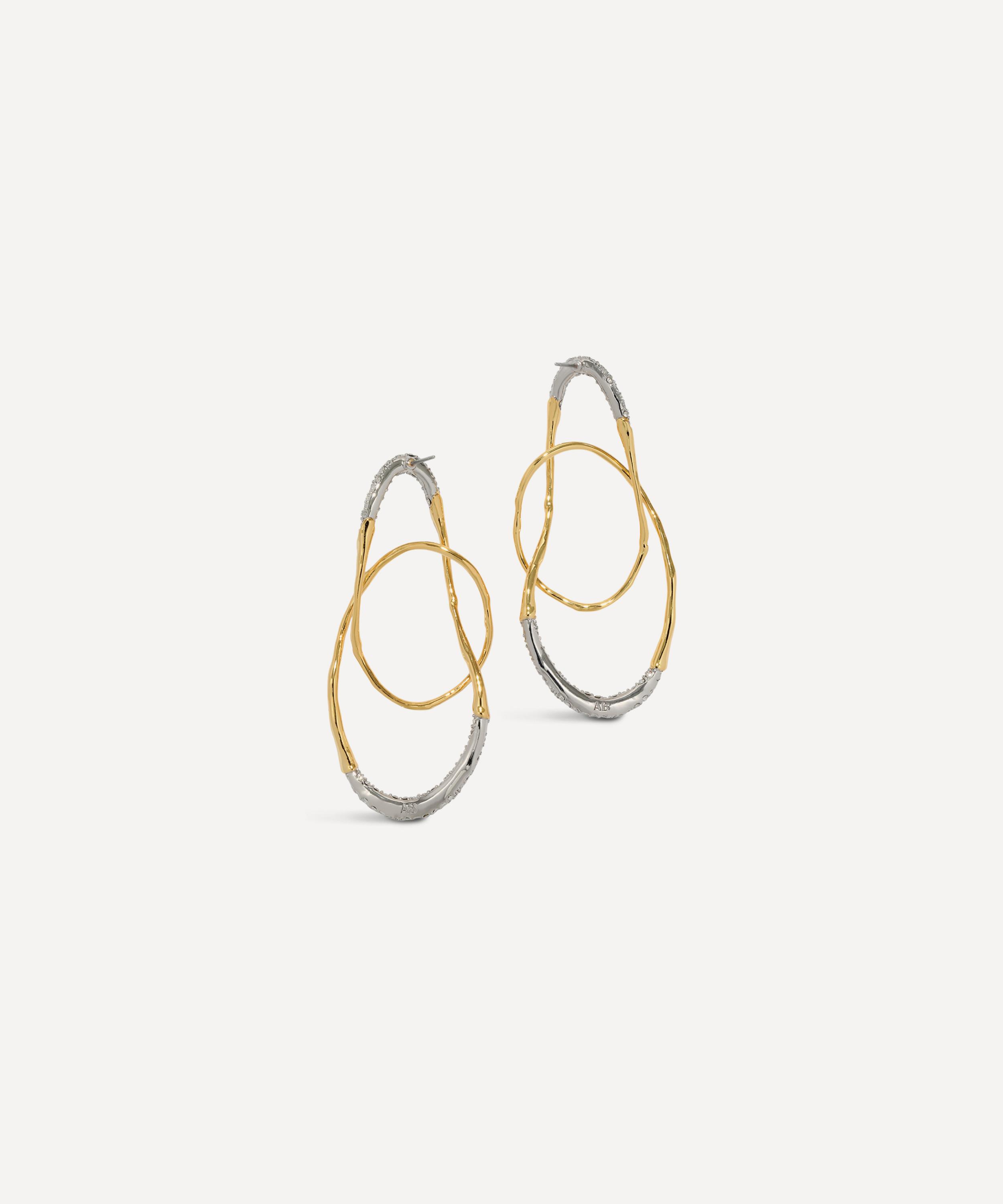 Alexis Bittar - 14ct Gold-Plated Solanales Crystal Twist Orbit Drop Earrings image number 2