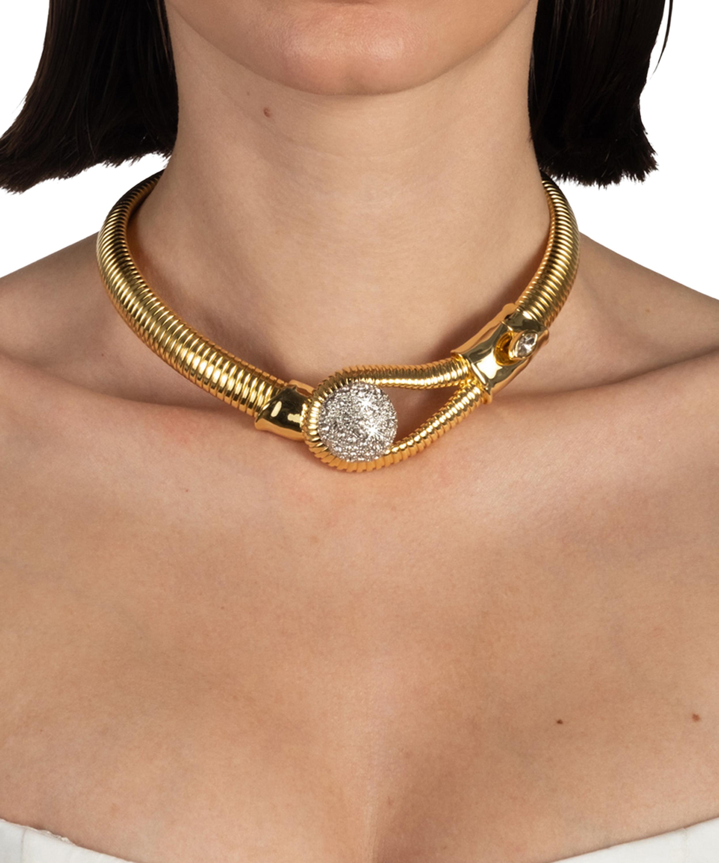 Alexis Bittar - 14ct Gold-Plated Solanales Crystal Pebble Collar Necklace image number 1