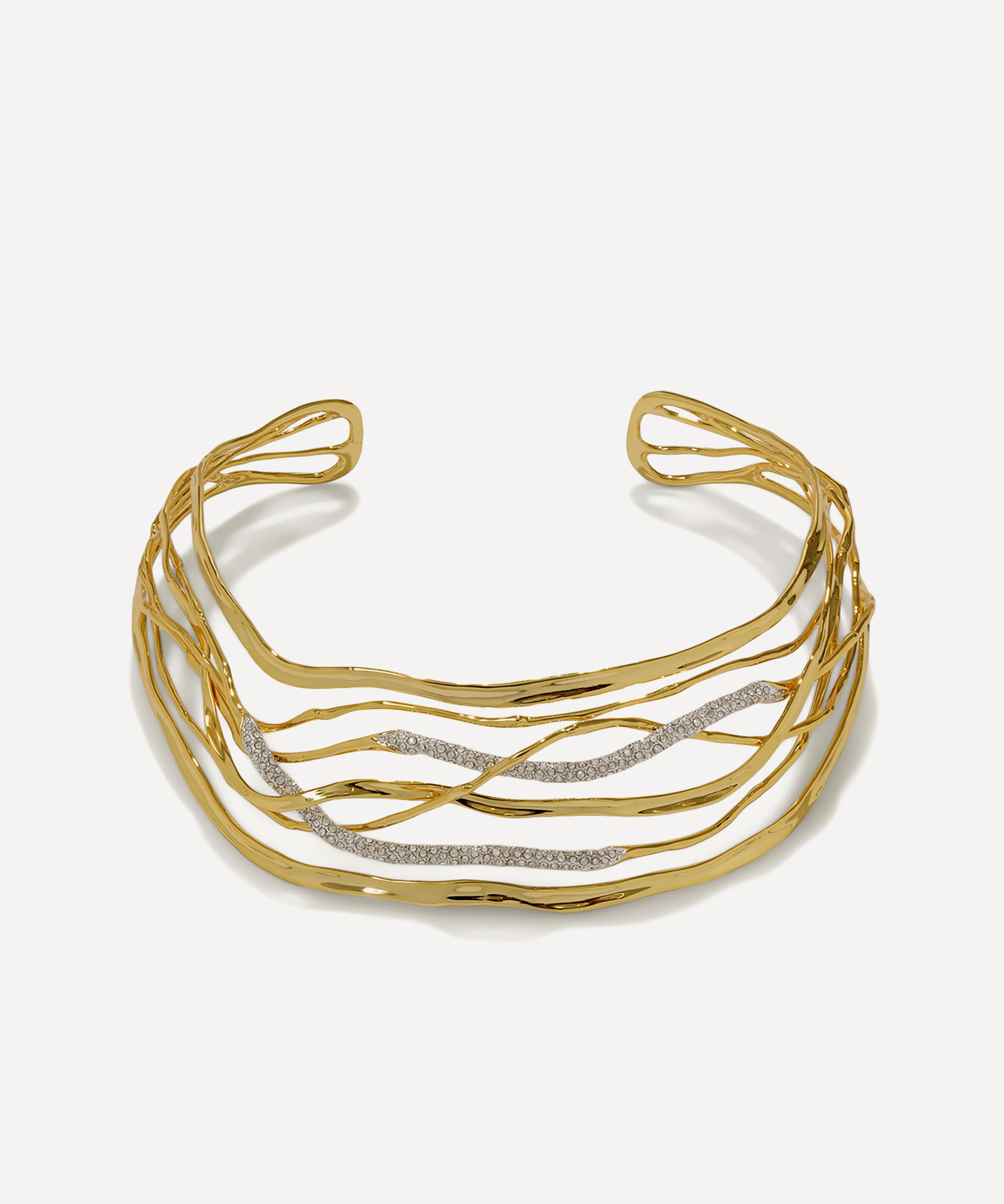 Alexis Bittar - 14ct Gold-Plated Solanales Crystal Woven Collar Necklace