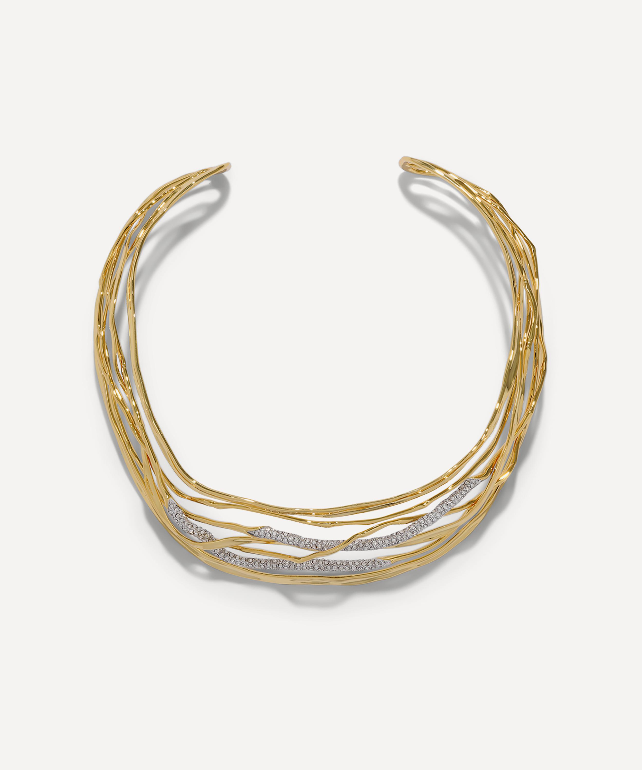 Alexis Bittar - 14ct Gold-Plated Solanales Crystal Woven Collar Necklace image number 2