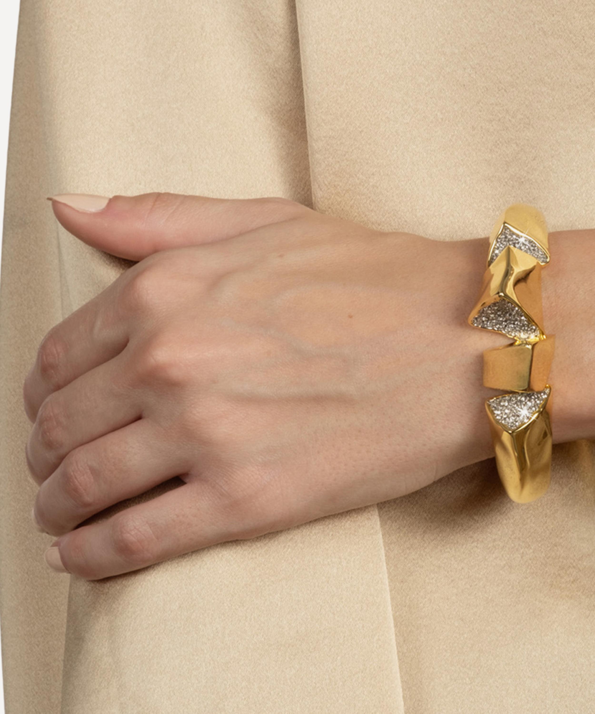 Alexis Bittar - 14ct Gold-Plated Solanales Crystal Fragment Hinge Cuff Bracelet image number 1