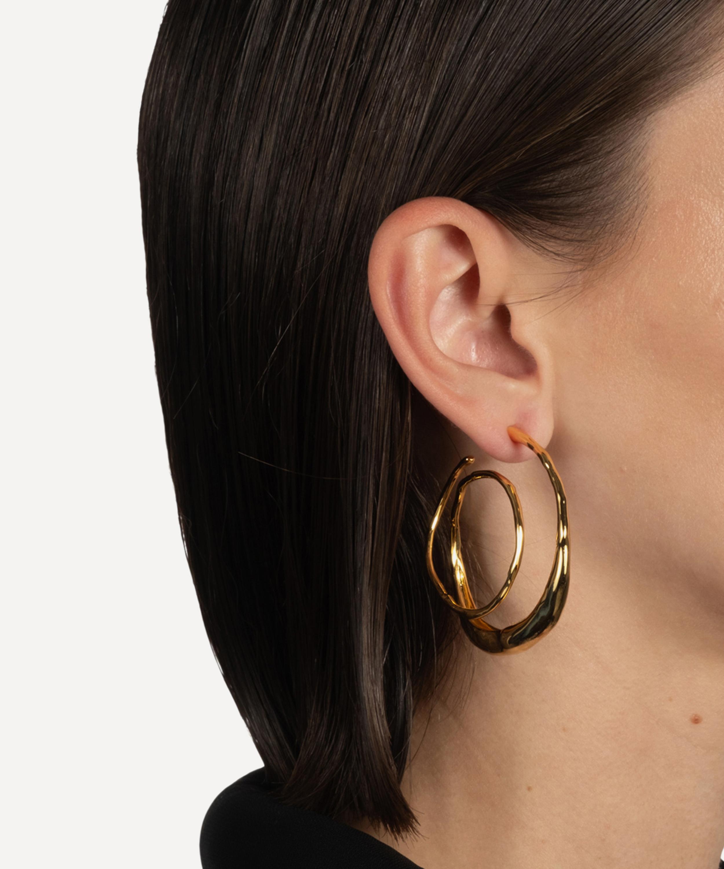 Alexis Bittar - 14ct Gold-Plated Molten Spiral Hoop Earrings image number 1