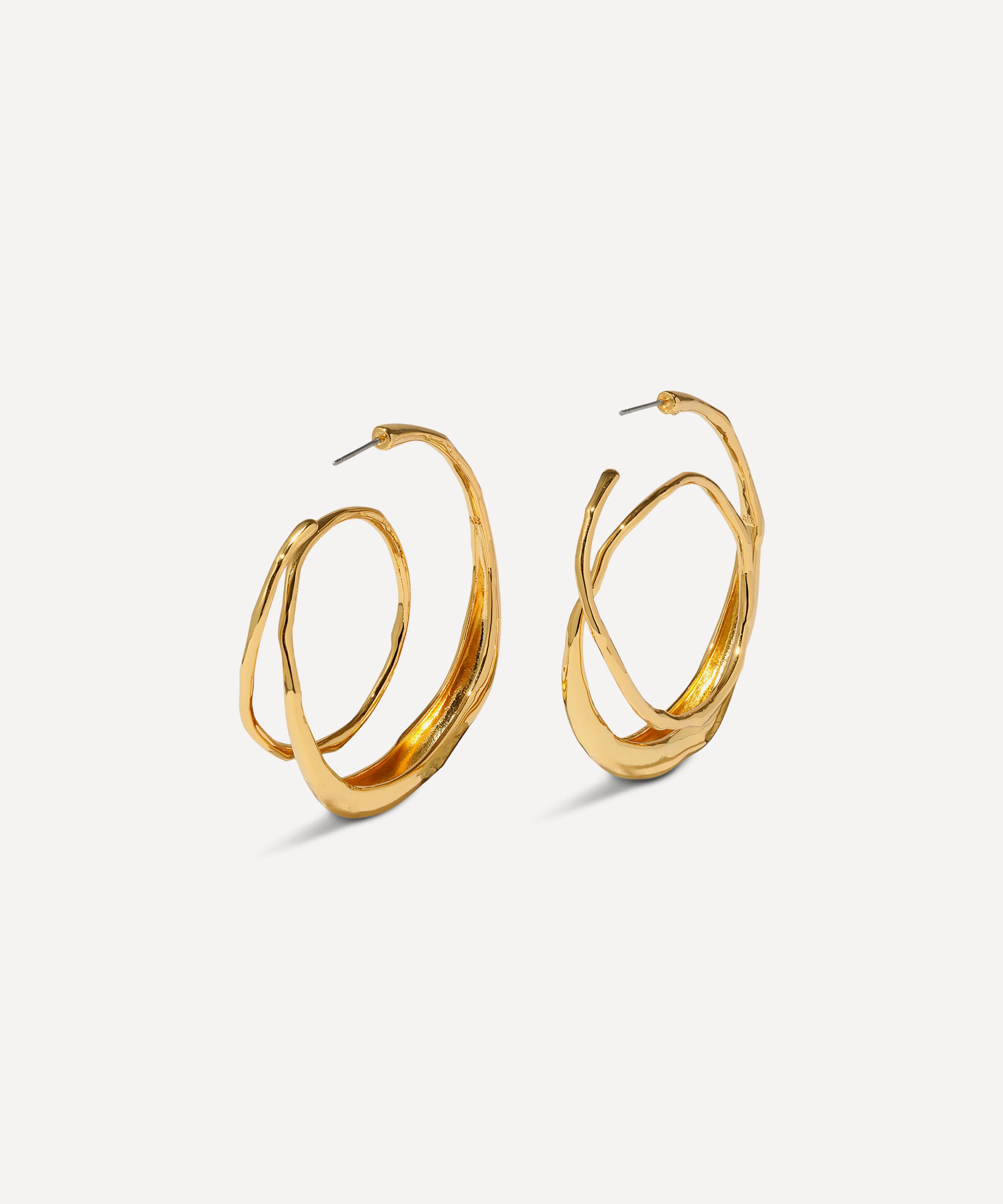 Alexis Bittar - 14ct Gold-Plated Molten Spiral Hoop Earrings image number 2