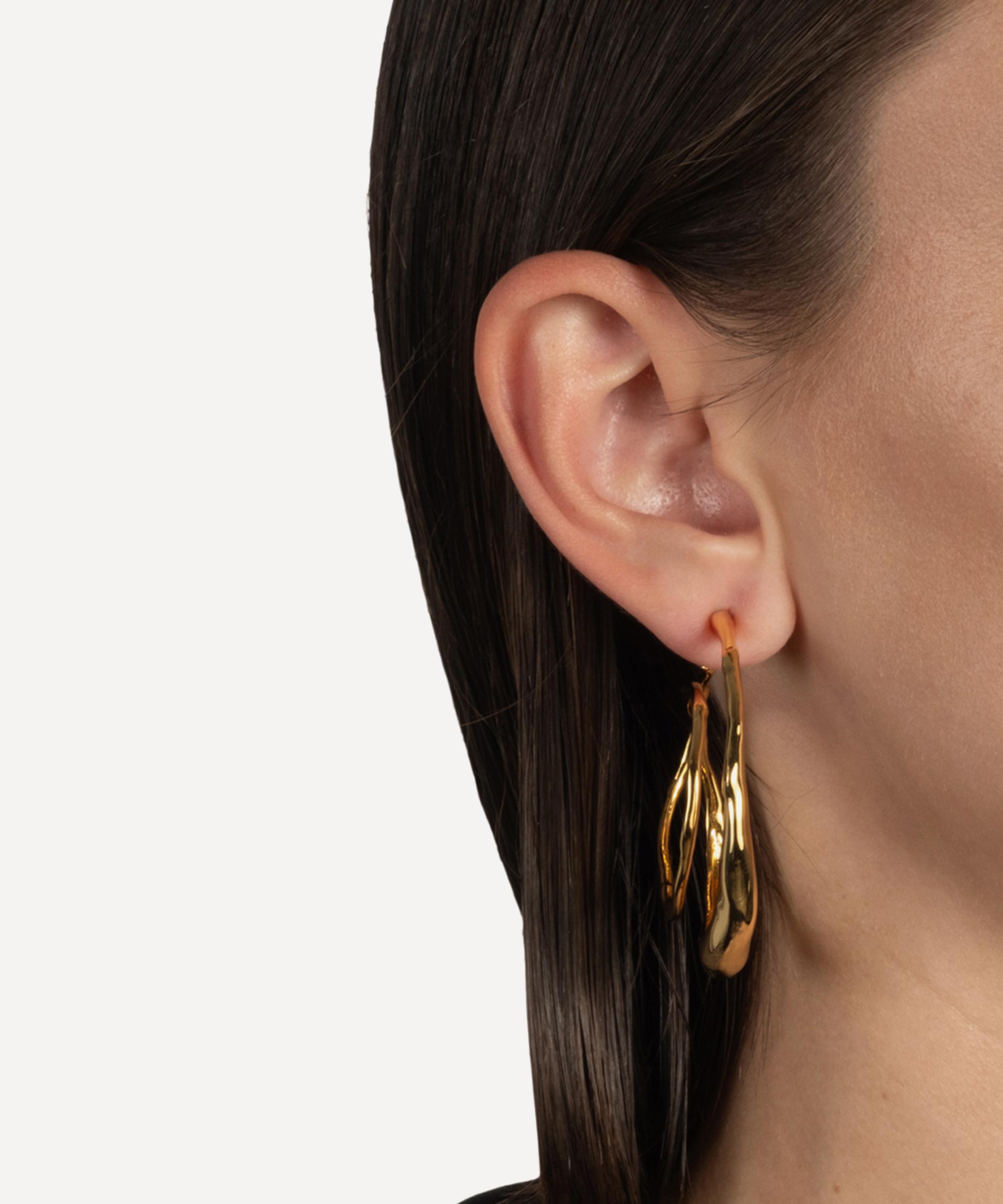 Alexis Bittar - 14ct Gold-Plated Molten Spiral Hoop Earrings image number 3
