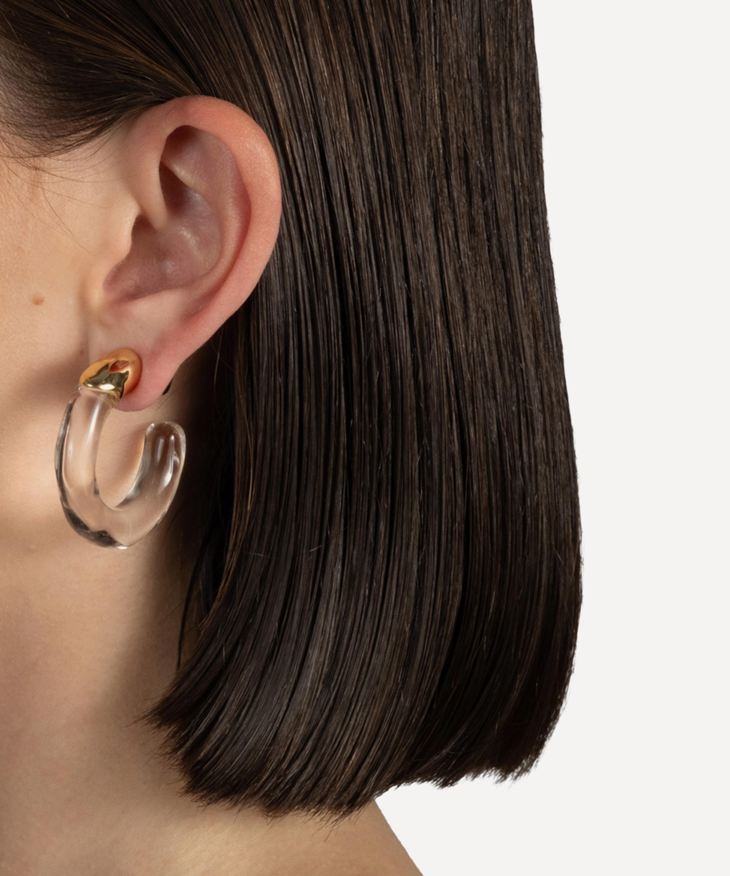 Alexis Bittar - 14ct Gold-Plated Liquid Lucite Front Back Hoop Earrings image number 1